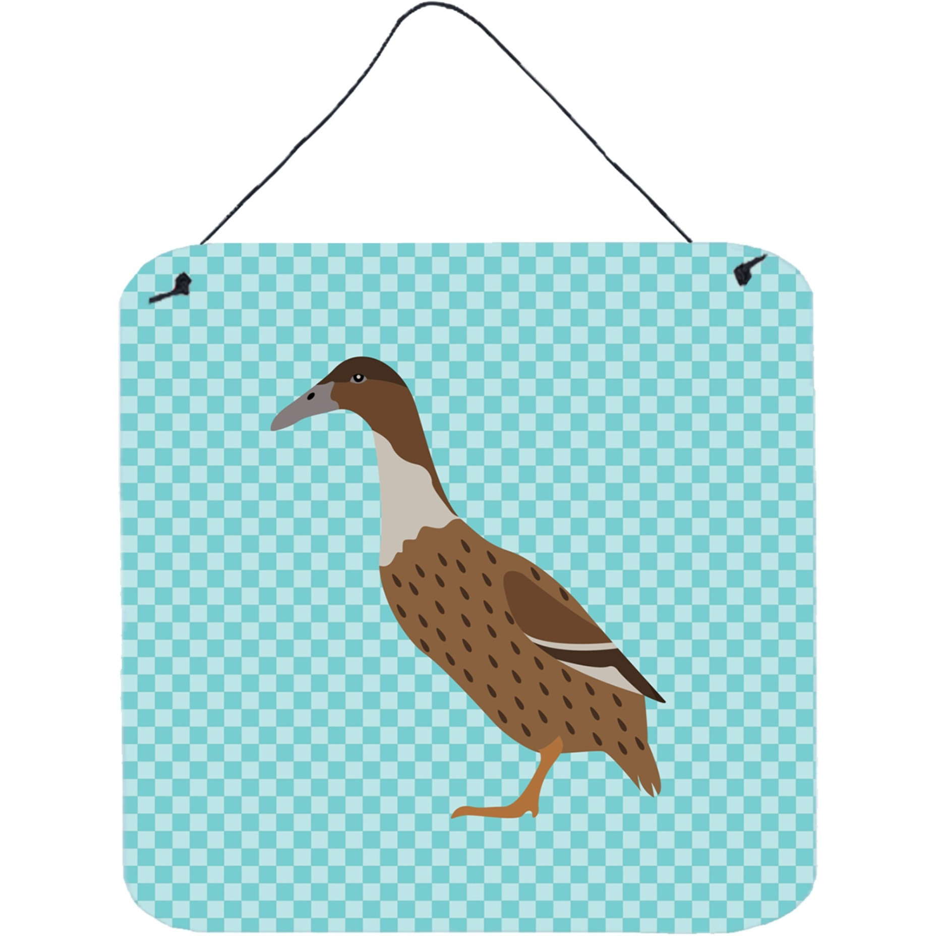 &quotCaroline's Treasures Blue Dutch Hook Bill Duck Check Metal Print, 6hx6w"