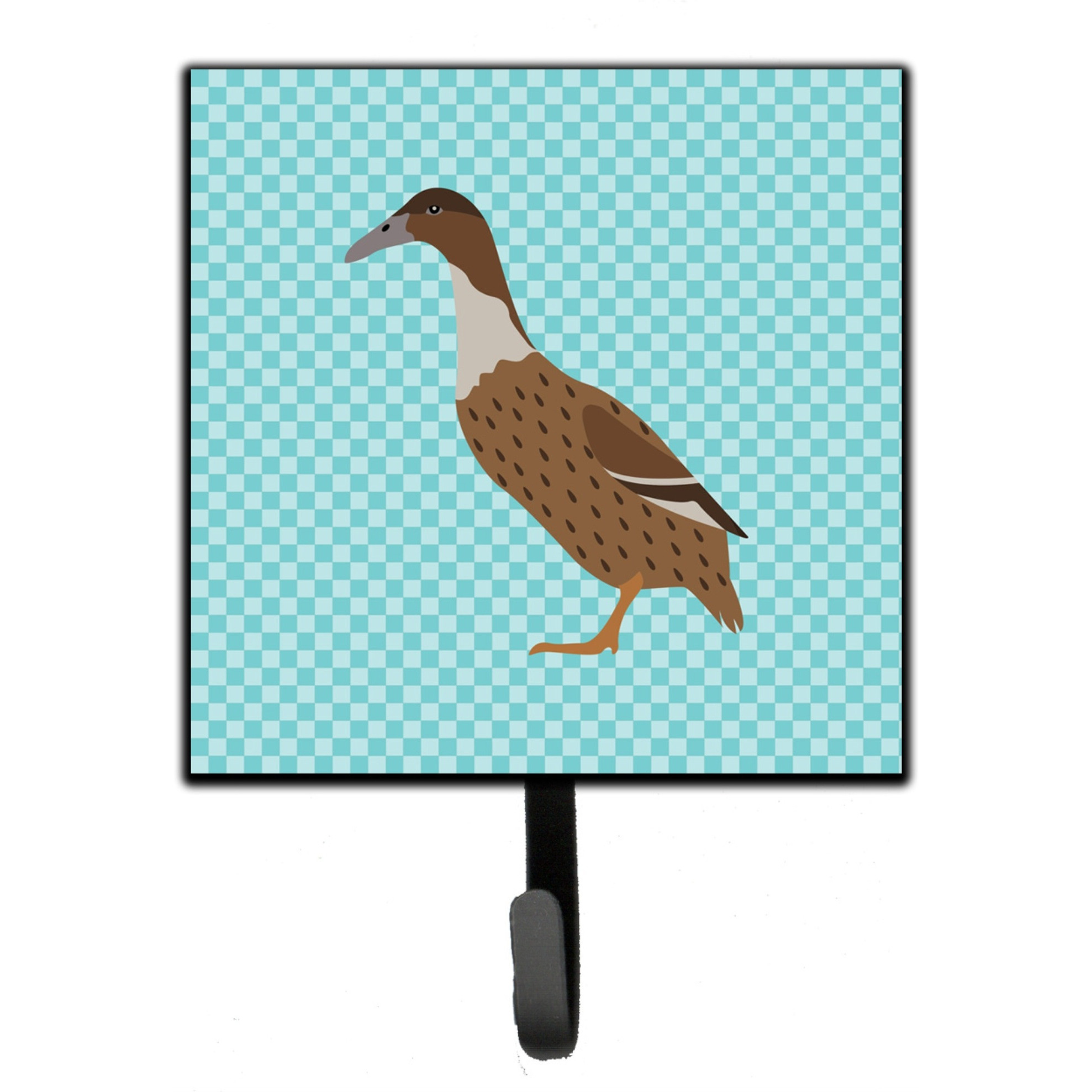 &quotCaroline's Treasures Dutch Bill Duck Blue Check Wall Hook, Small, Multicolor"