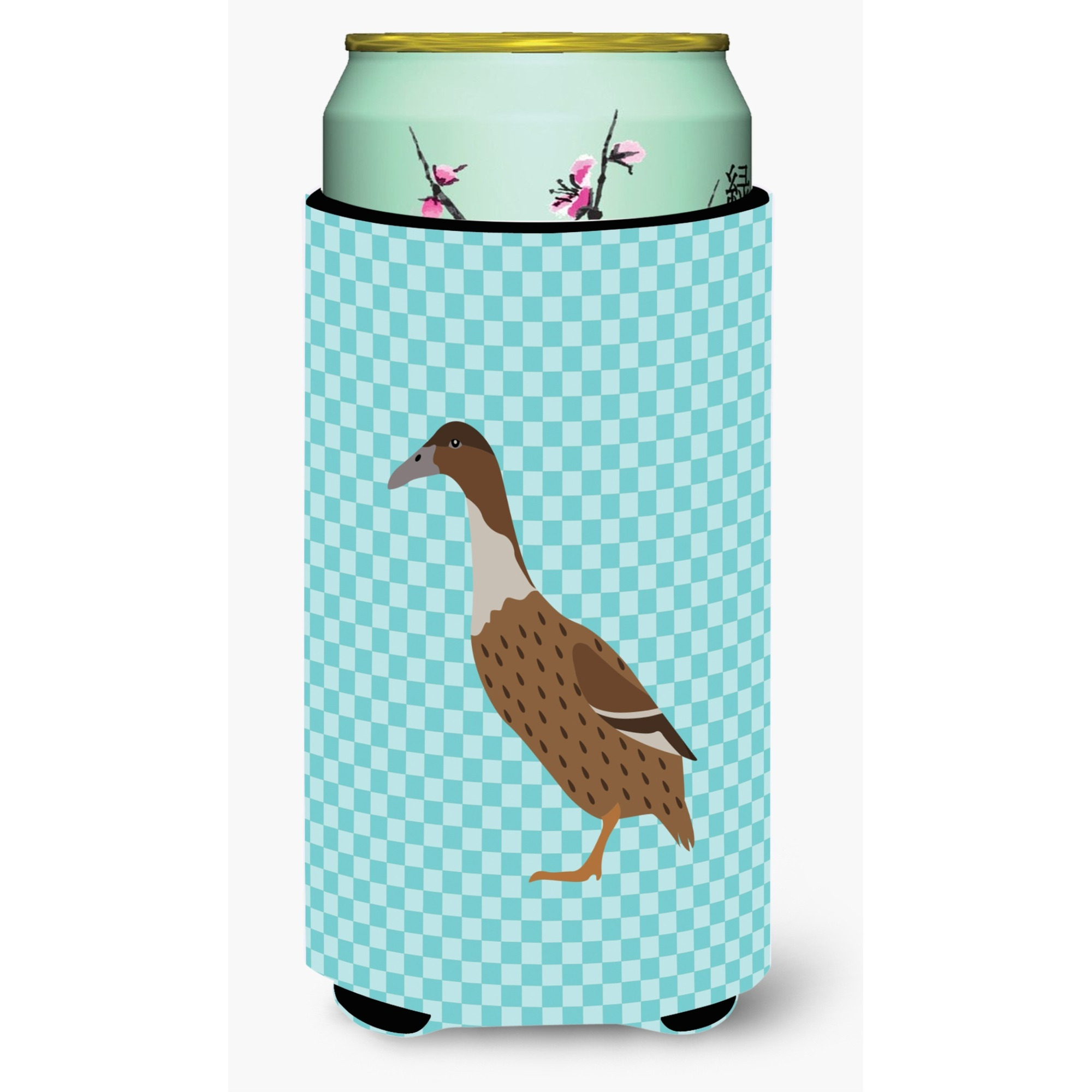 &quotCaroline's Treasures Dutch Hook Bill Duck Blue Check Decorative Can Hugger, Tall Boy, Multicolor"