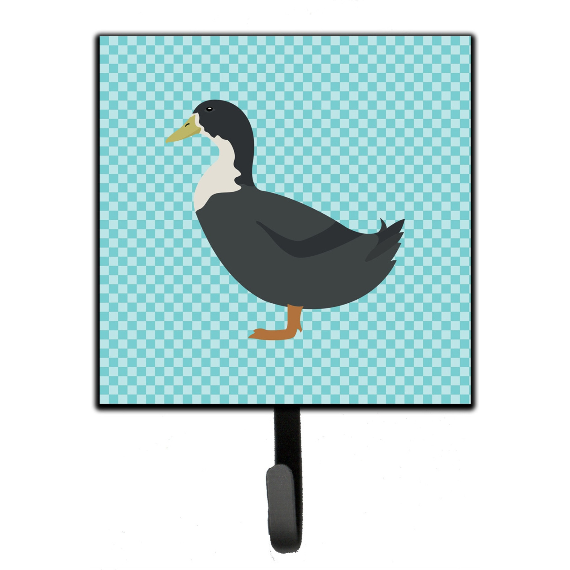 &quotCaroline's Treasures Swedish Duck Blue Check Wall Hook, Small, Multicolor"