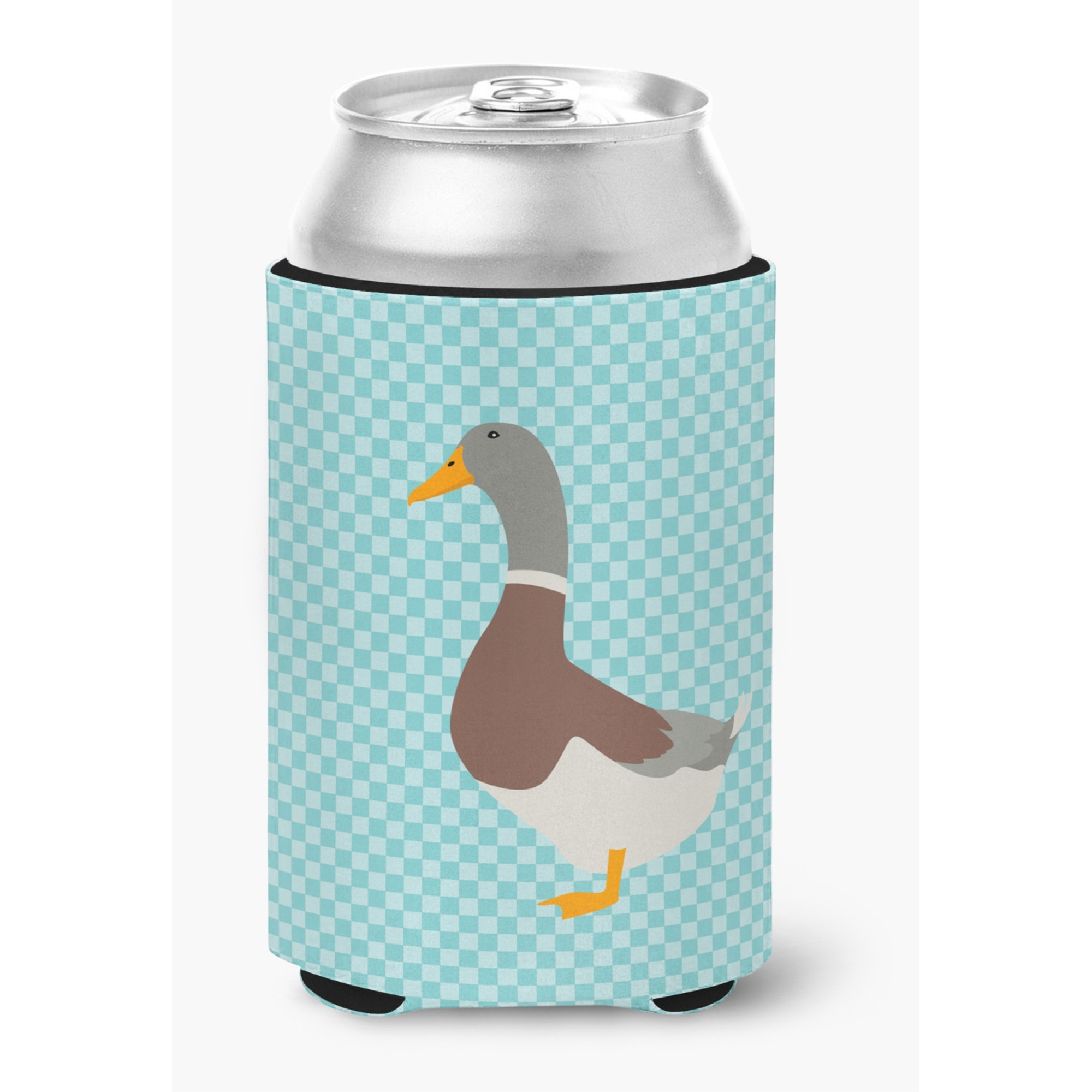 &quotCaroline's Treasures Saxony Sachsenente Duck Blue Check Decorative Can Hugger, Multicolor"