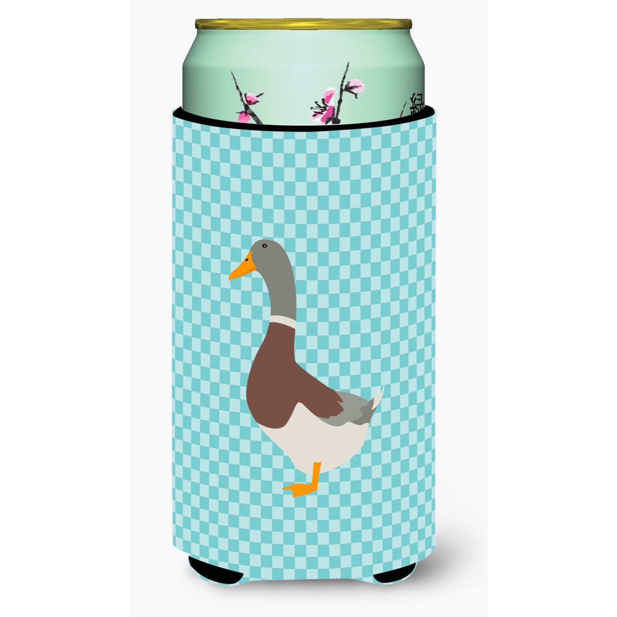 &quotCaroline's Treasures Saxony Sachsenente Duck Blue Check Decorative Can Hugger, Tall Boy, Multicolor"