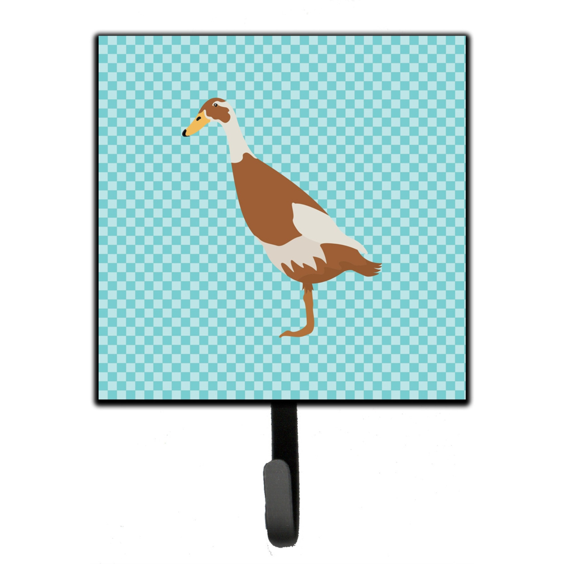 &quotCaroline's Treasures Indian Runner Duck Blue Check Wall Hook, Small, Multicolor"