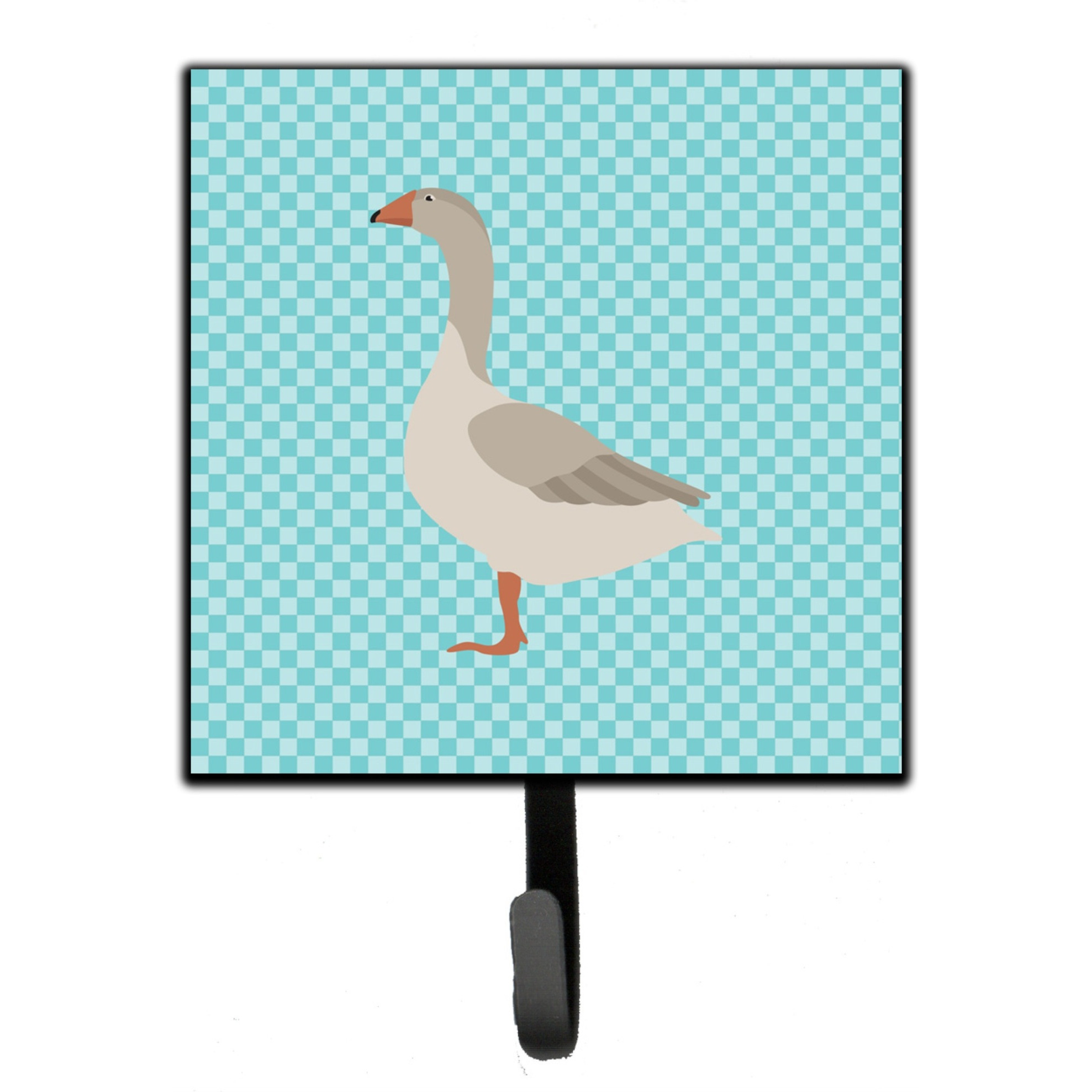 &quotCaroline's Treasures Steinbacher Goose Blue Check Wall Hook, Small, Multicolor"