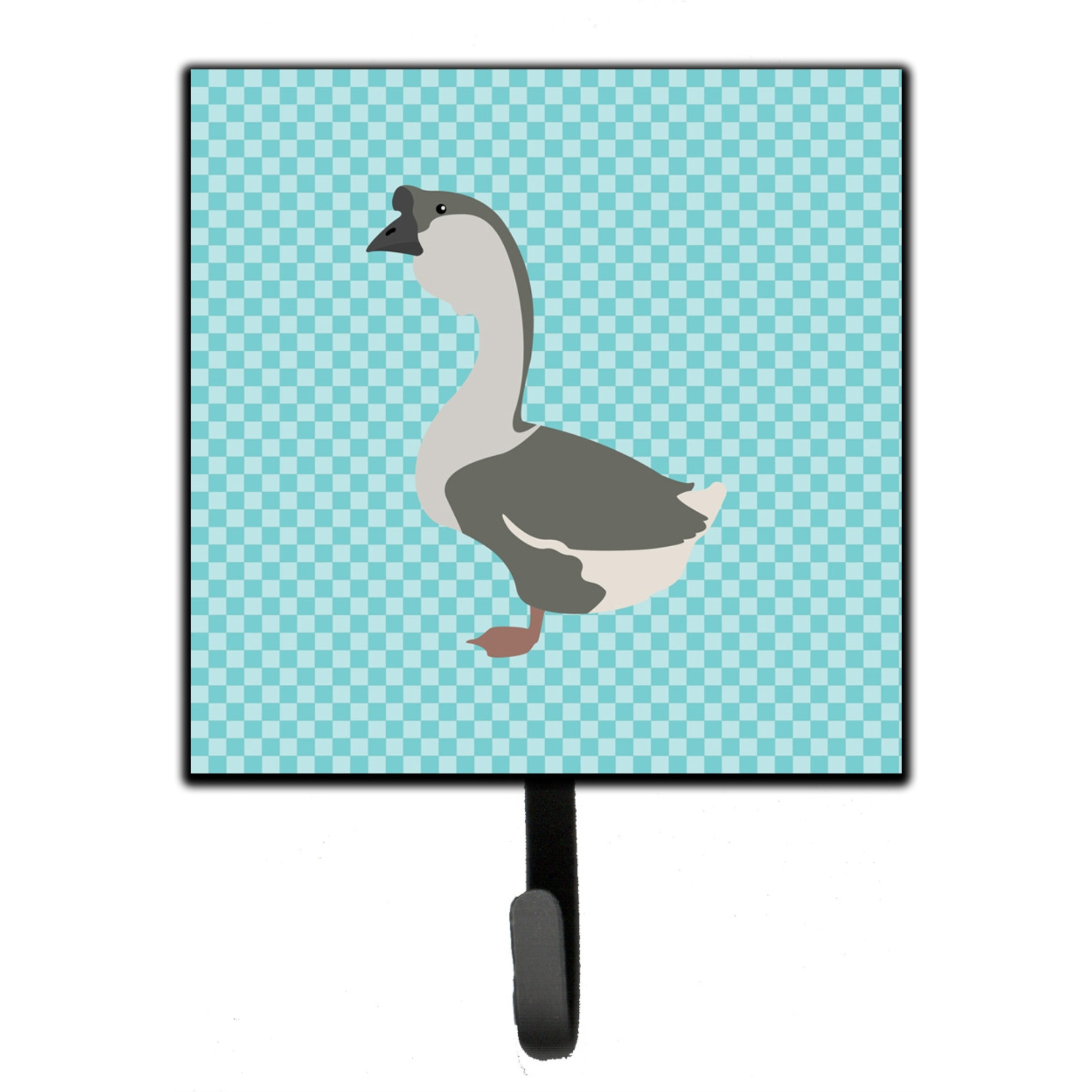 &quotCaroline's Treasures African Goose Blue Check Wall Hook, Small, Multicolor"