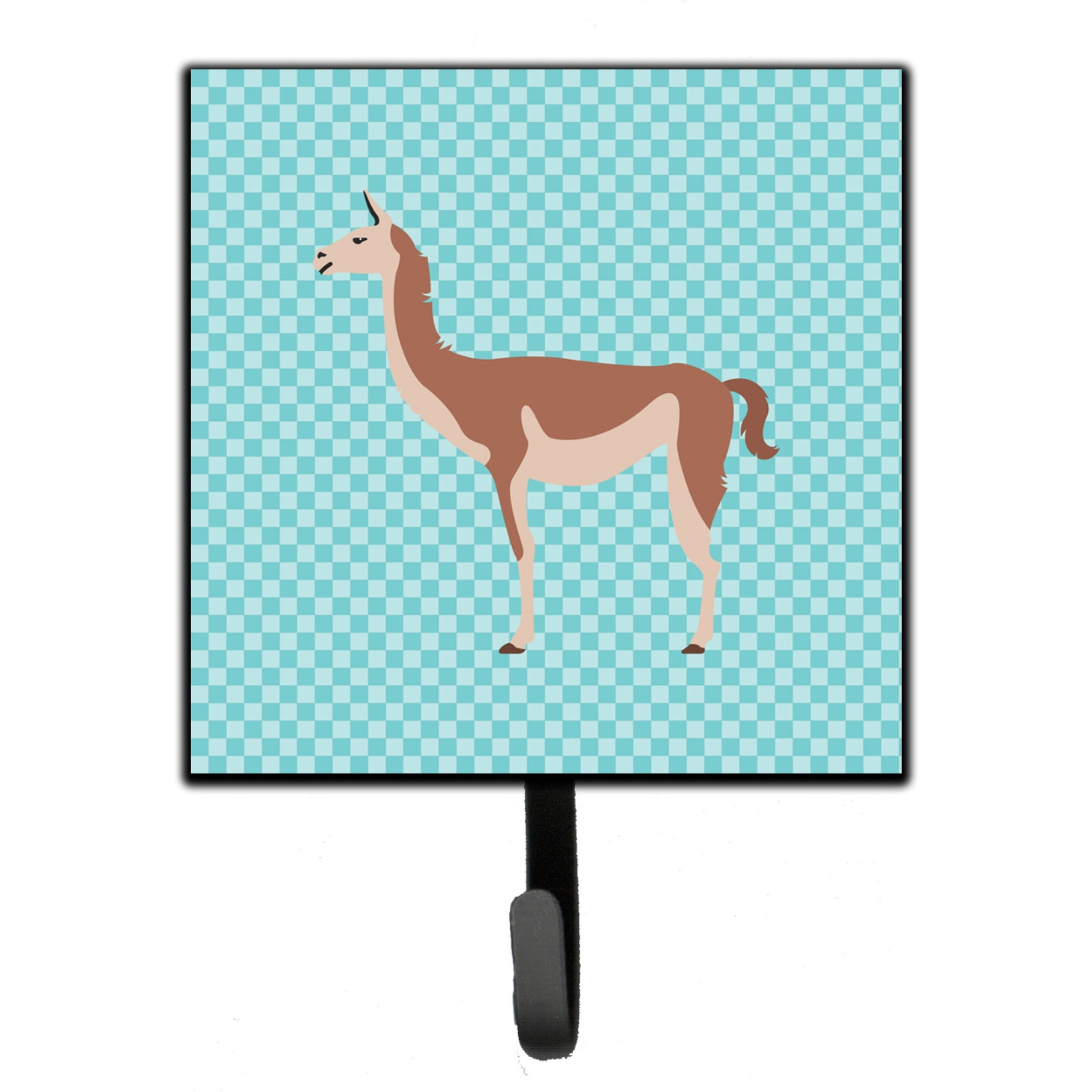 &quotCaroline's Treasures Guanaco Blue Check Wall Hook, Small, Multicolor"