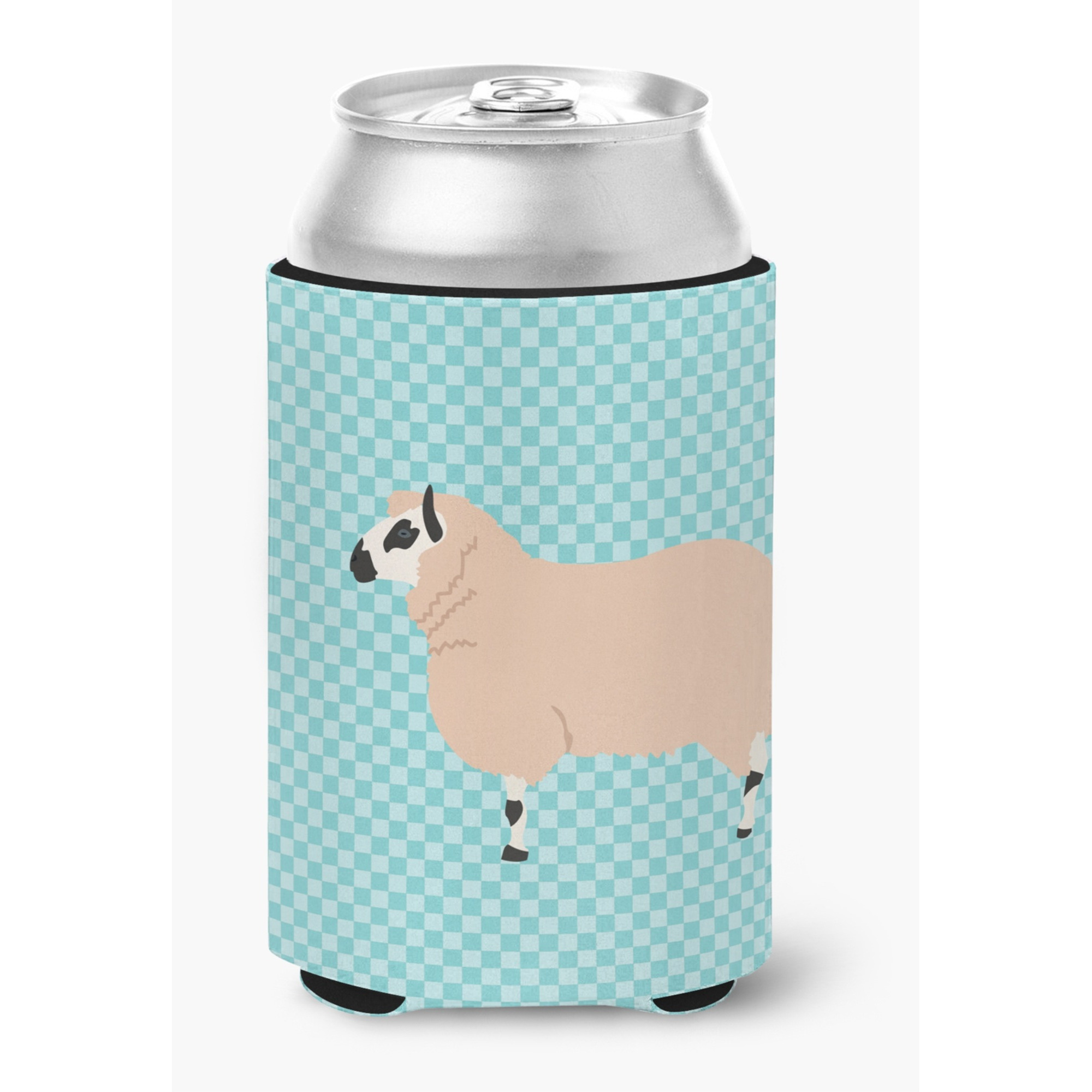 &quotCaroline's Treasures Kerry Hill Sheep Blue Check Decorative Can Hugger, Multicolor"