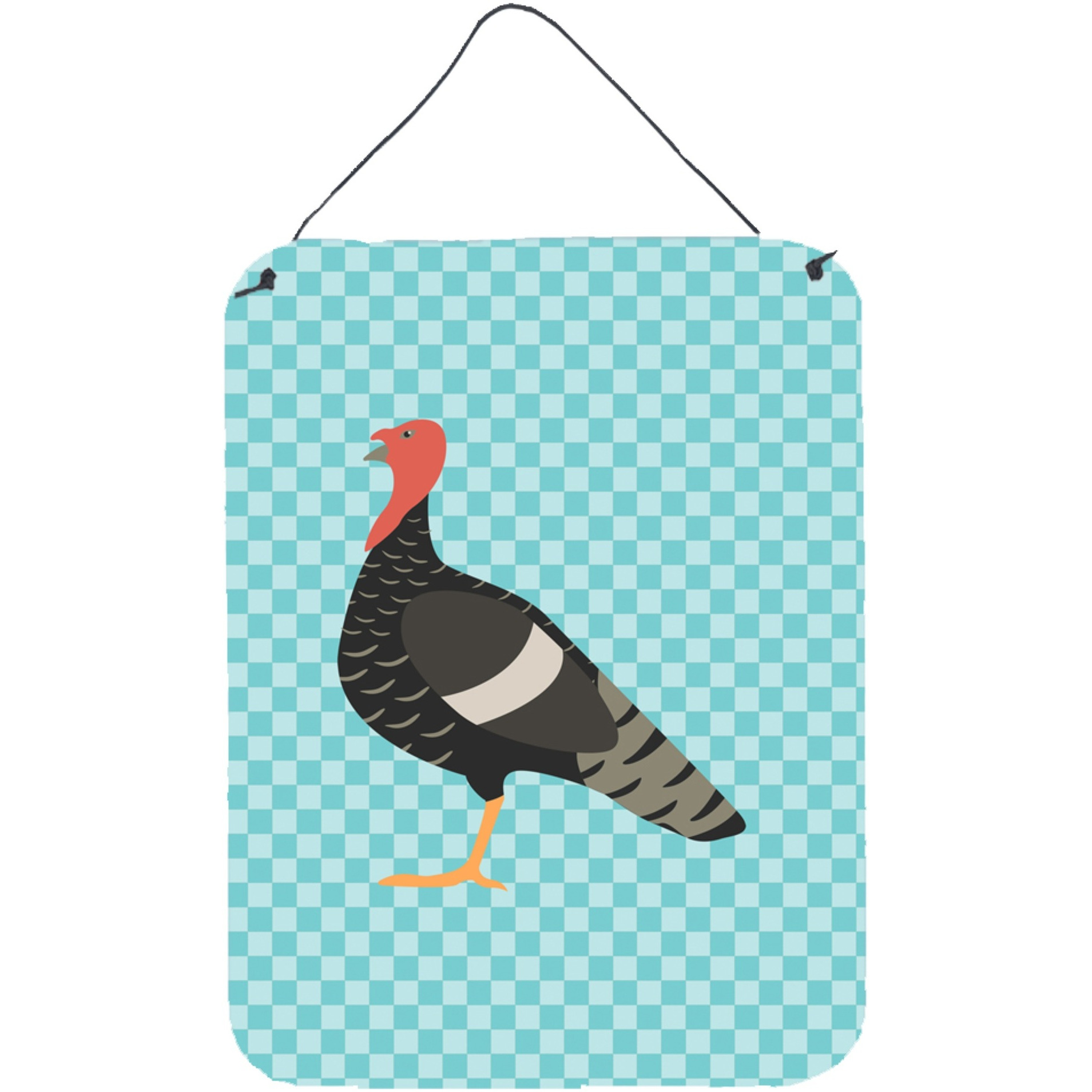&quotCaroline's Treasures Marragansett Turkey Blue Check Metal Print, 16hx12w, Multicolor"