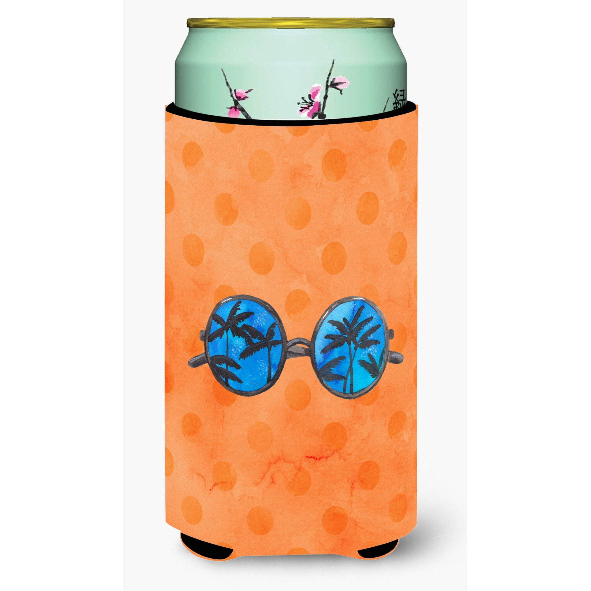 &quotCaroline's Treasures Sunglasses Orange Polkadot Beverage Insulator Hugger, Tall, Multicolor"