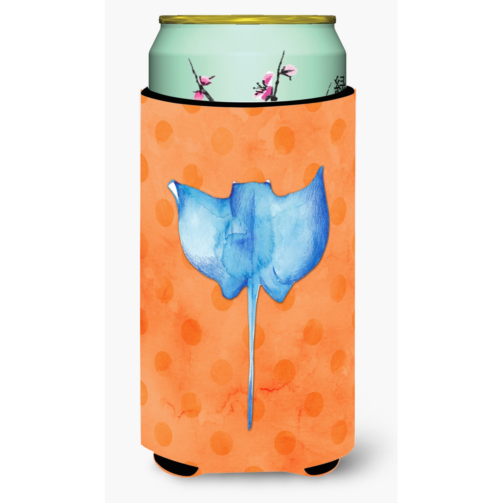 &quotCaroline's Treasures Sting Ray Orange Polkadot Beverage Insulator Hugger, Tall, Multicolor"