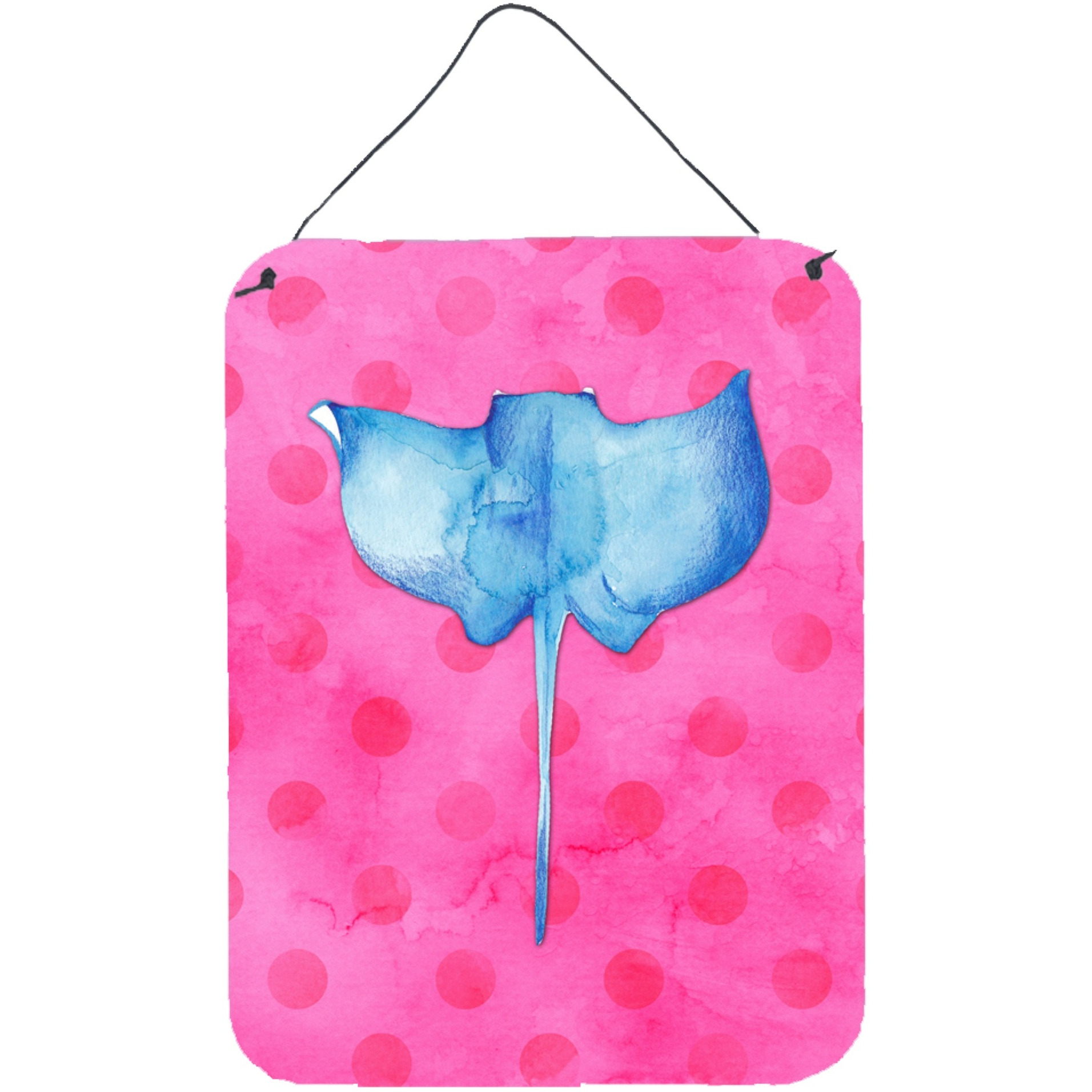 &quotCaroline's Treasures Sting Ray Pink Polkadot Metal Print, 16hx12w, Multicolor"