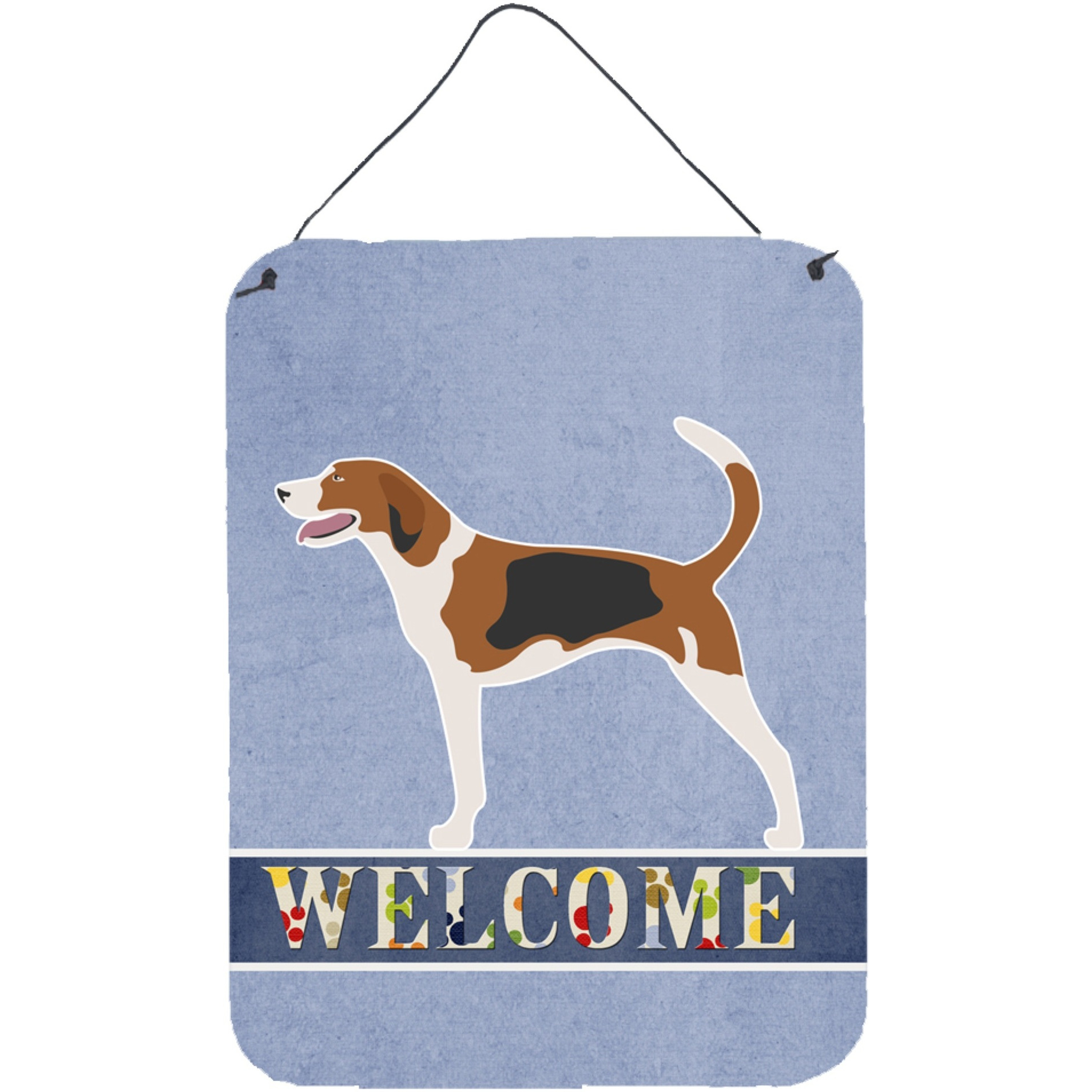 &quotCaroline's Treasures American Foxhound Welcome Metal Print, 16"" x 12"", Multicolor"