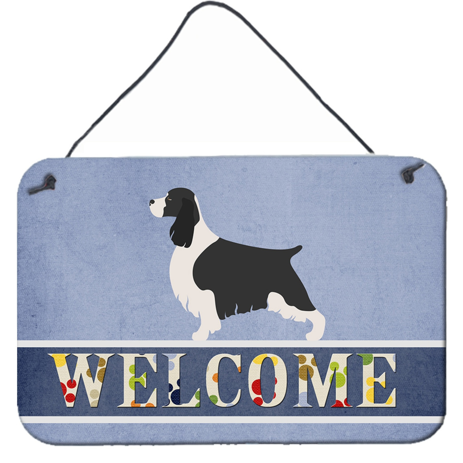 &quotCaroline's Treasures English Springer Spaniel Welcome Metal Print, 8"" x 12"""