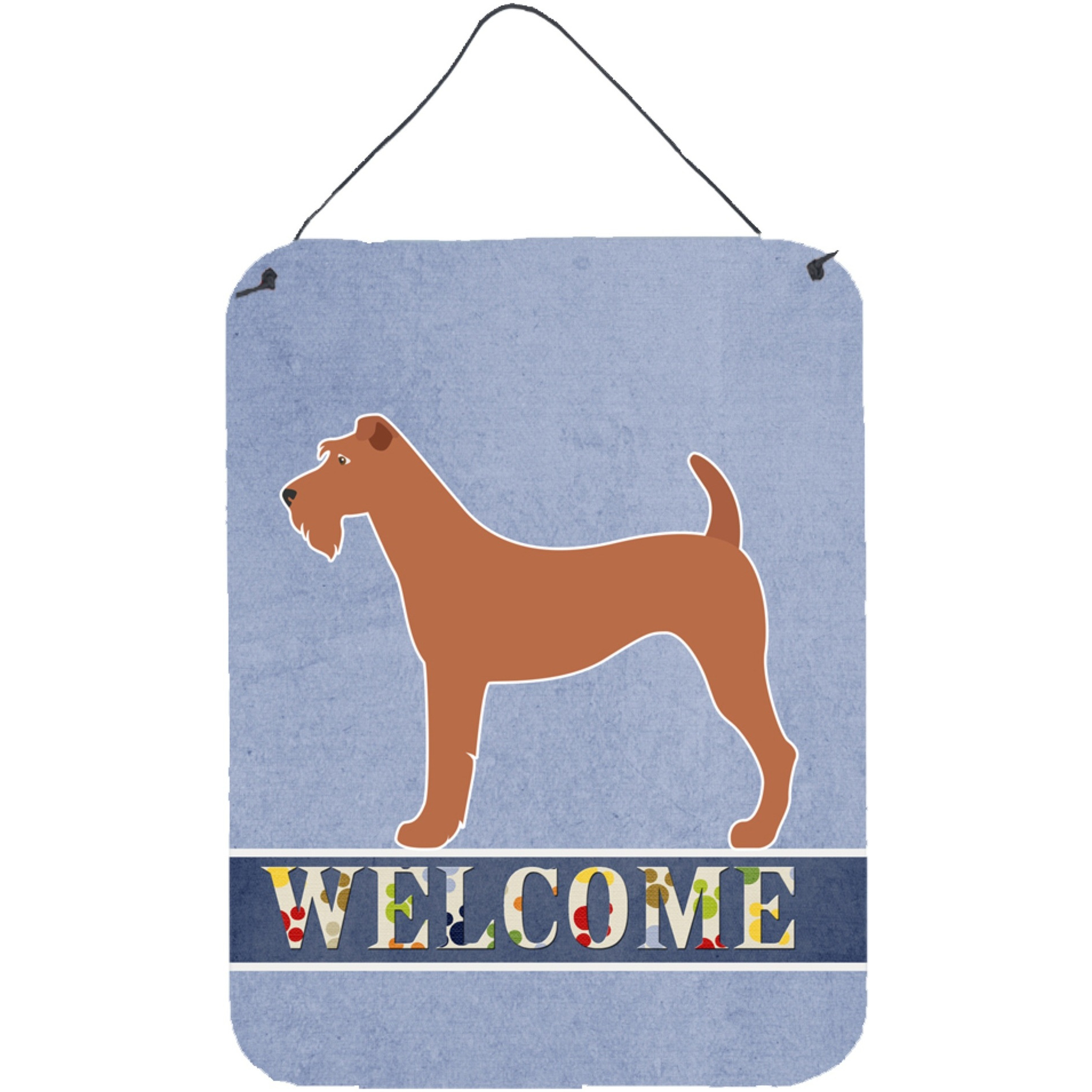&quotCaroline's Treasures Irish Terrier Welcome Metal Print, 16"" x 12"", Multicolor"