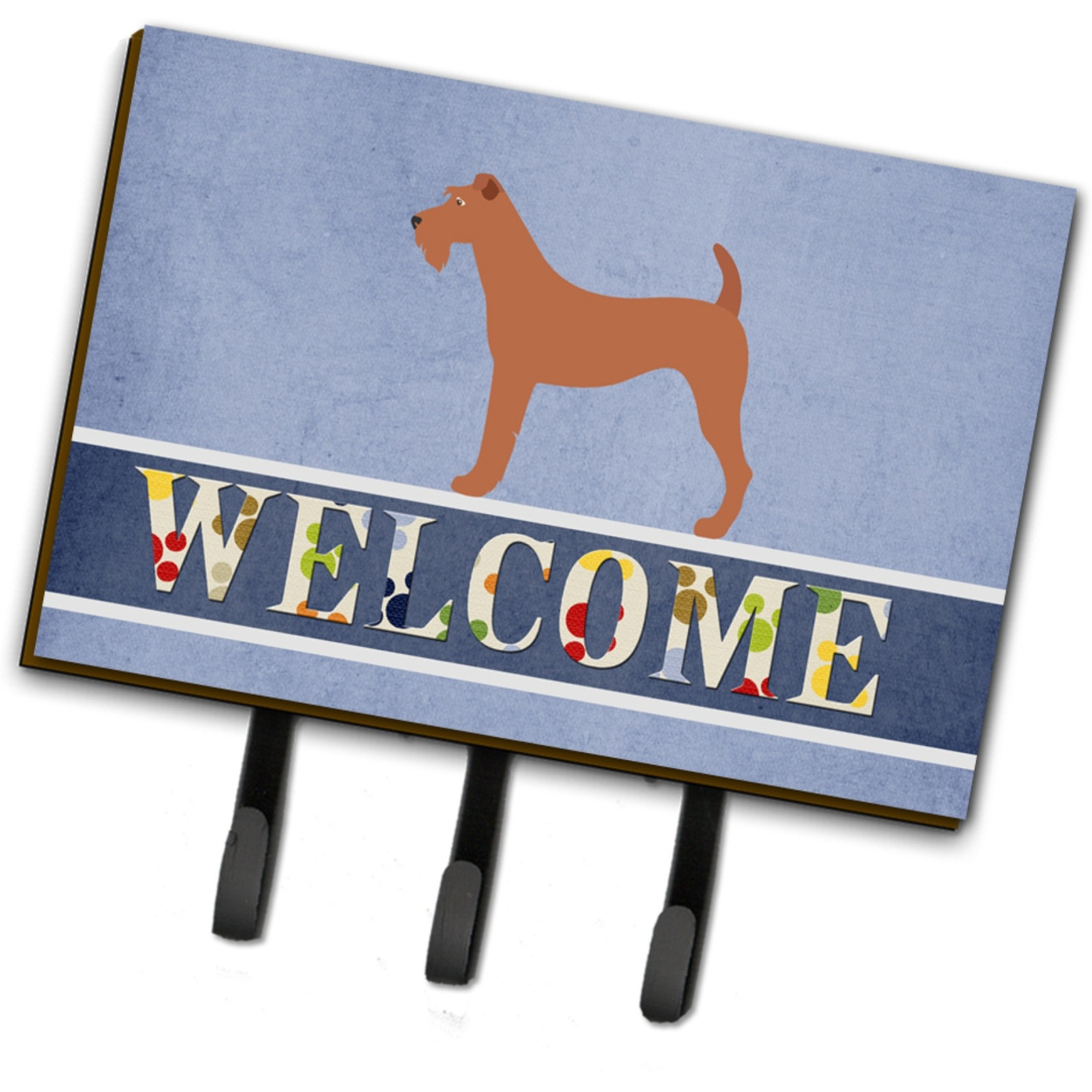 &quotCaroline's Treasures Irish Terrier Welcome Wall Hook, Triple"