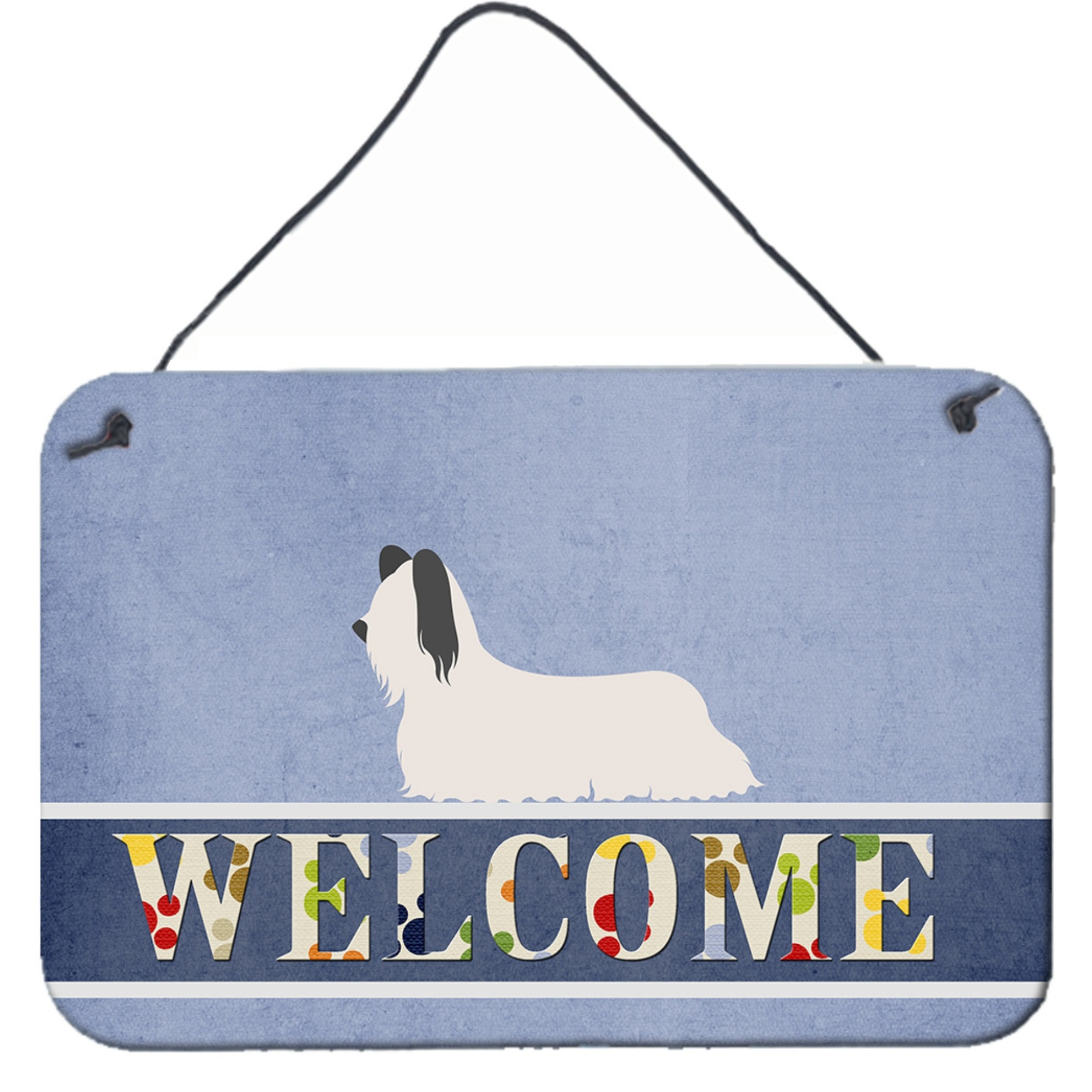 &quotCaroline's Treasures Skye Terrier Welcome Metal Print, 8"" x 12"", Multicolor"