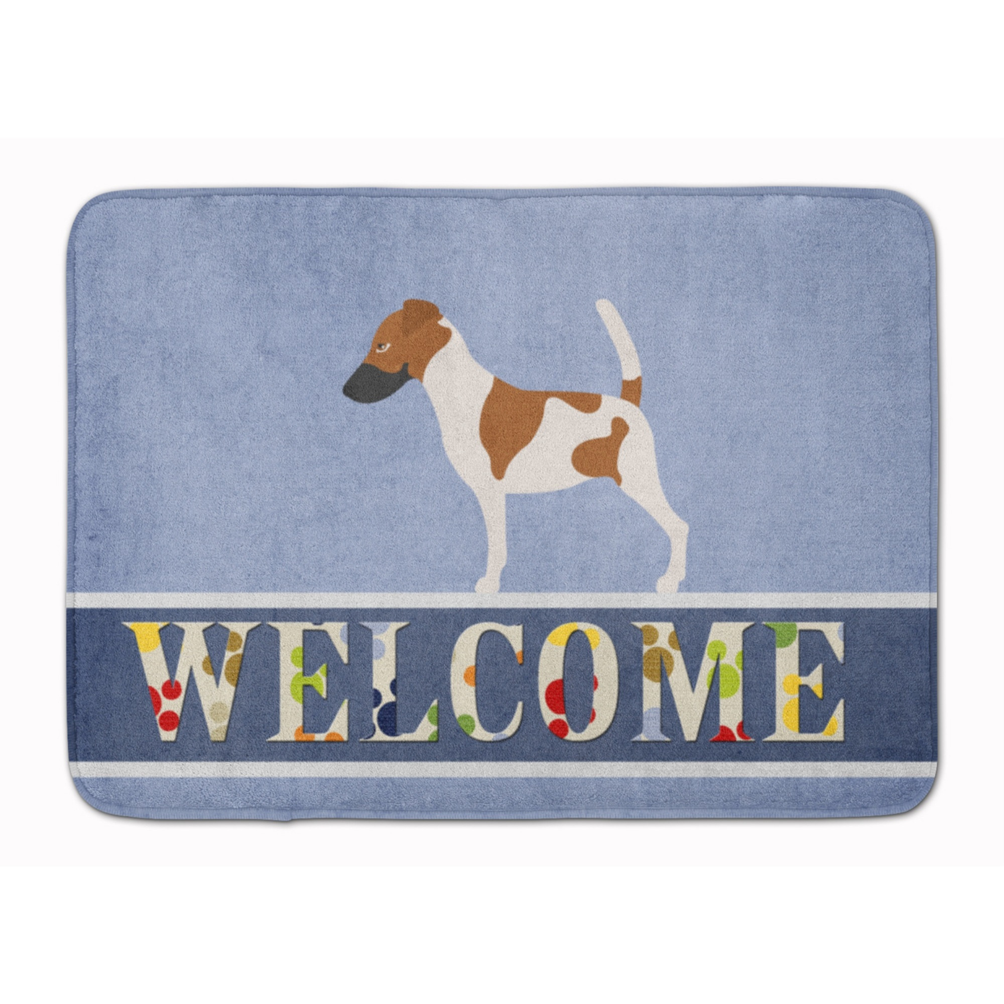 &quotCaroline's Treasures Smooth Fox Terrier Welcome Floor Mat, 19"" x 27"", Multicolor"