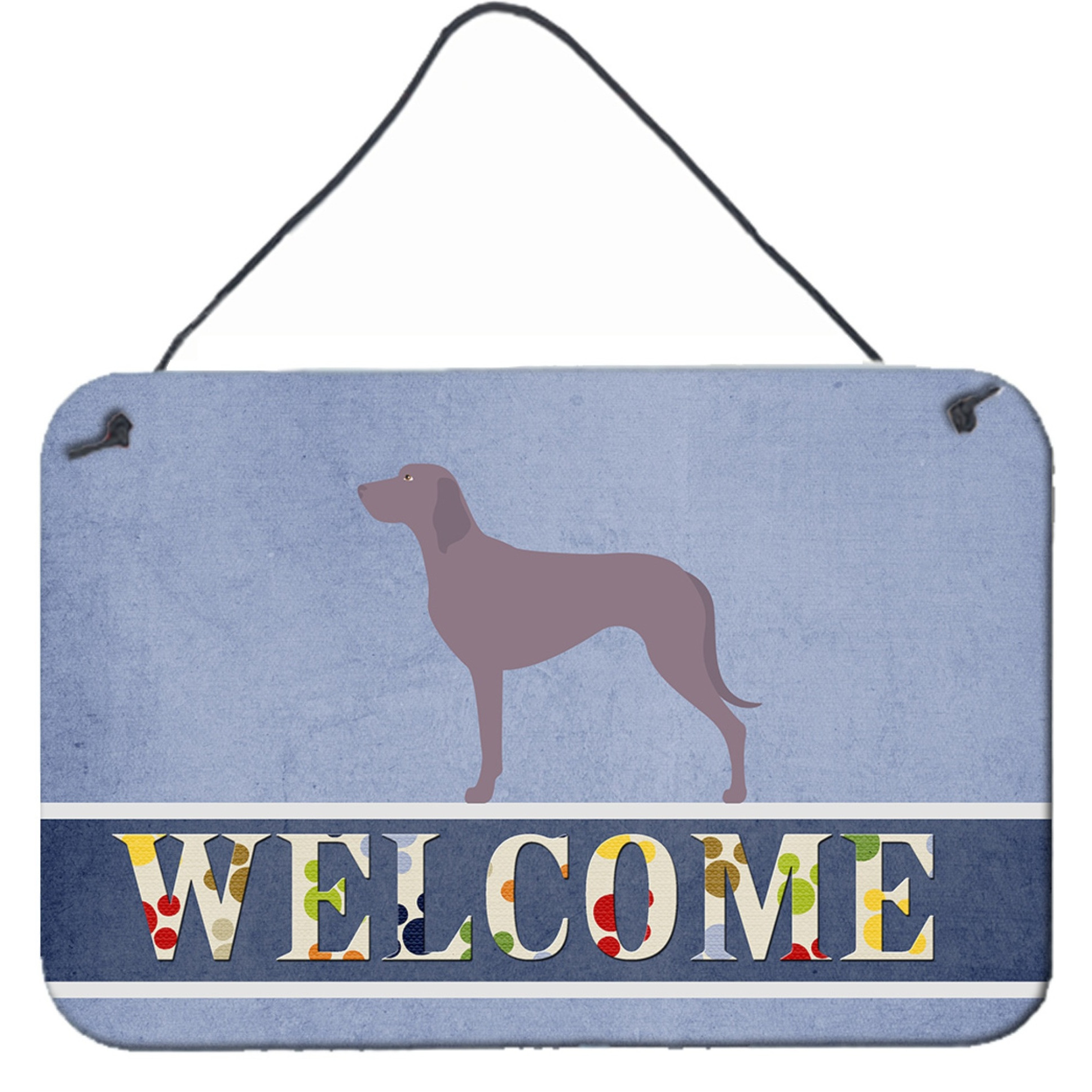 &quotCaroline's Treasures Weimaraner Welcome Metal Print, 8"" x 12"", Multicolor"
