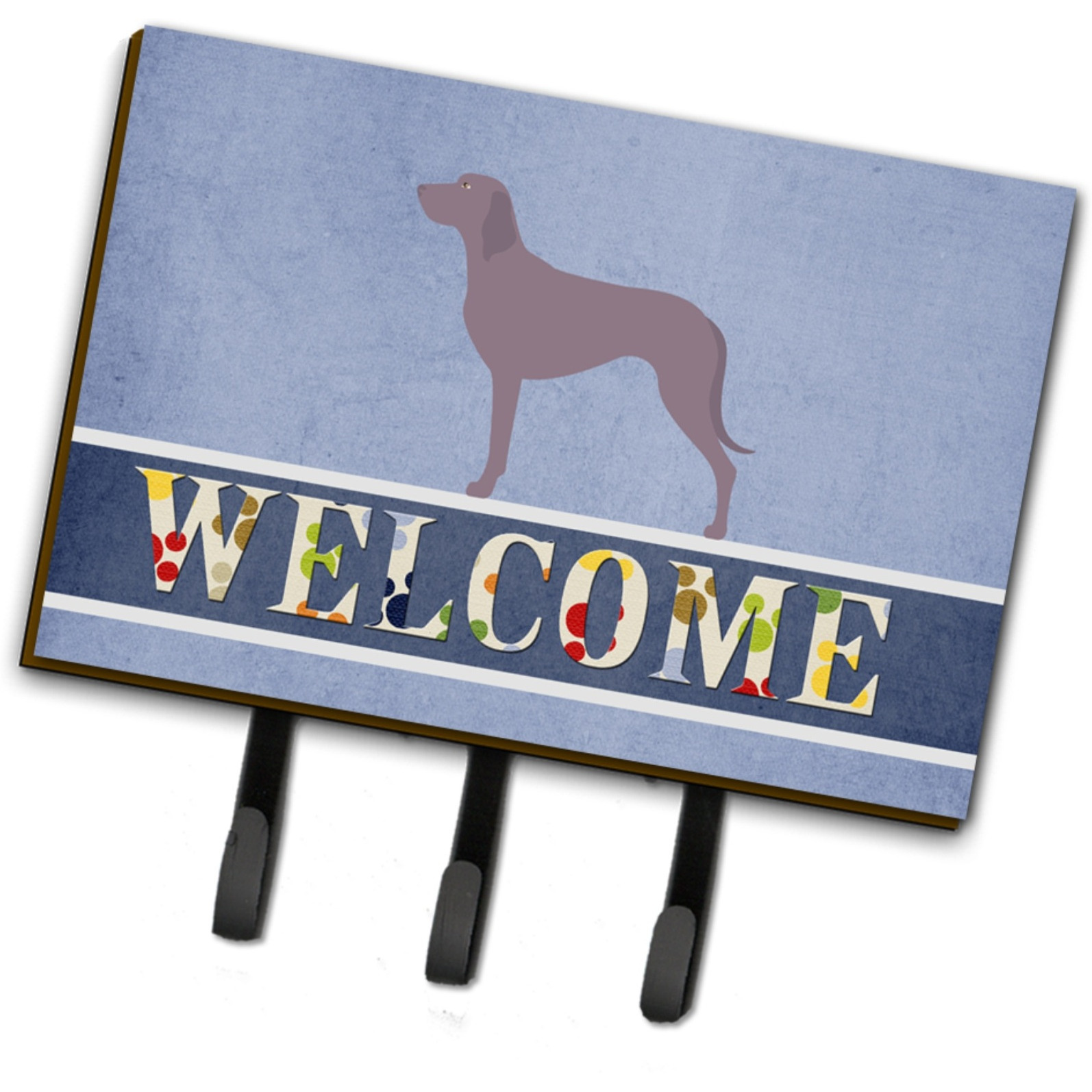&quotCaroline's Treasures Weimaraner Welcome Wall Hook, Triple, Multicolor"