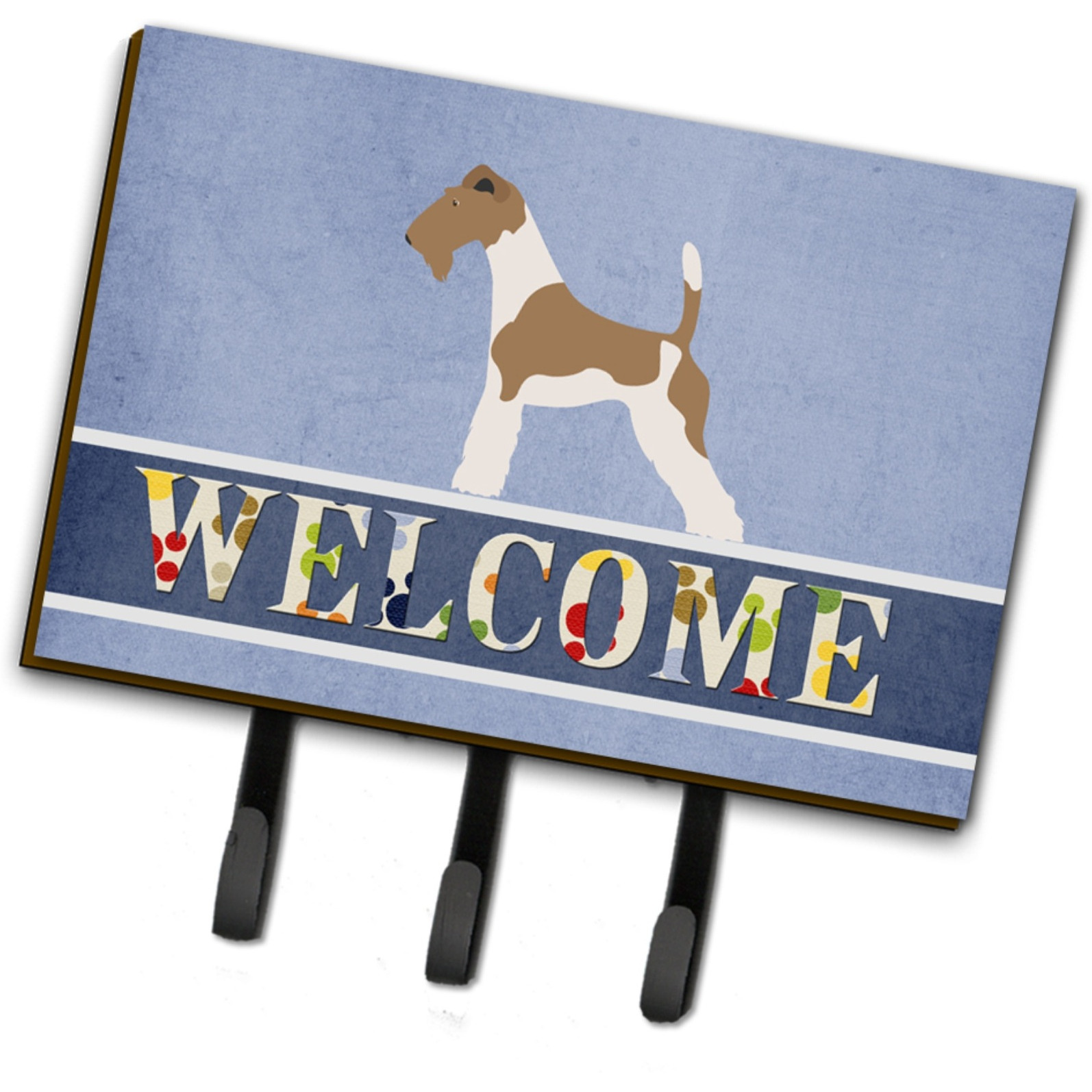 &quotCaroline's Treasures Wire Fox Terrier Welcome Wall Hook, Triple"