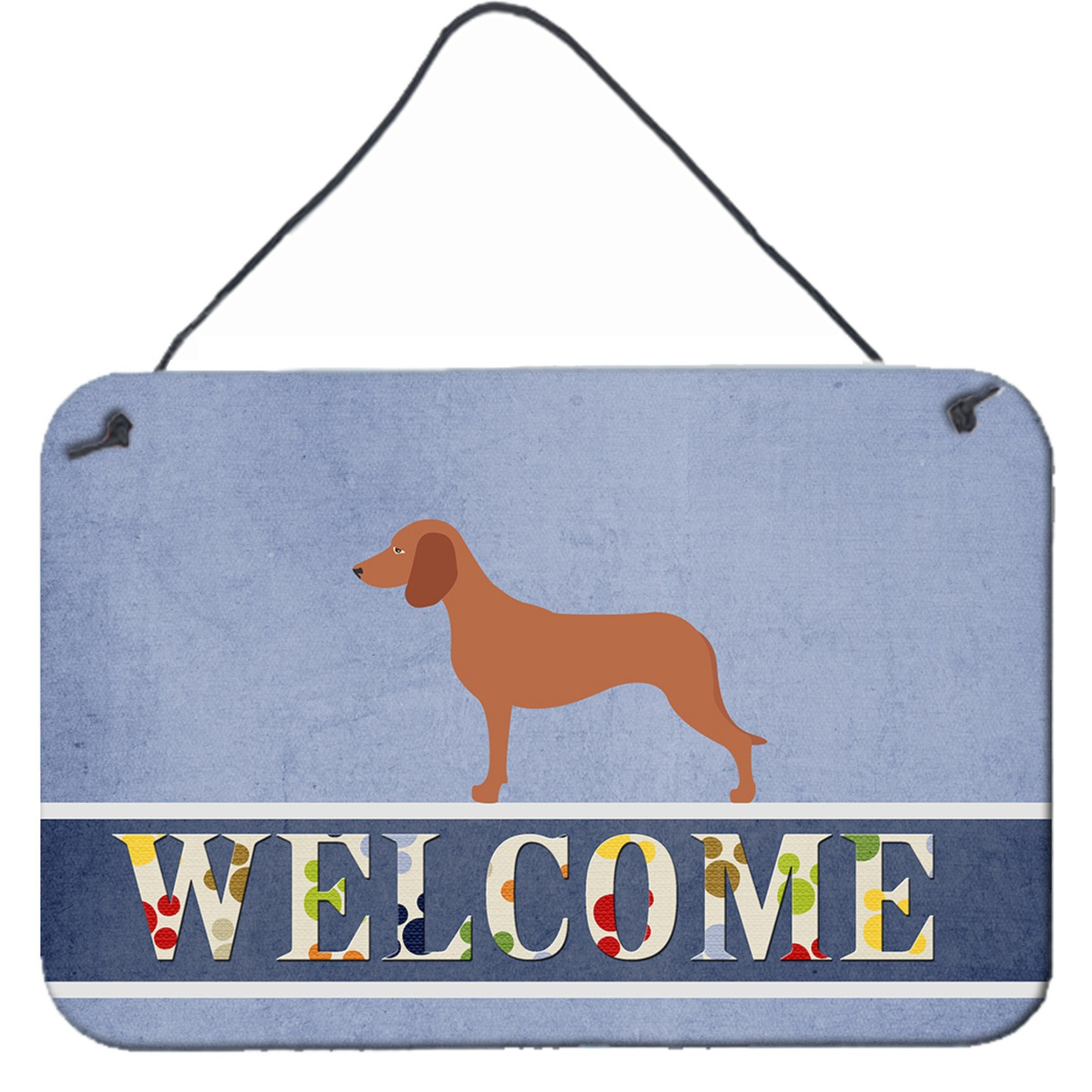 &quotCaroline's Treasures Bavarian Mountain Hound Welcome Metal Print, 8"" x 12"", Multicolor"