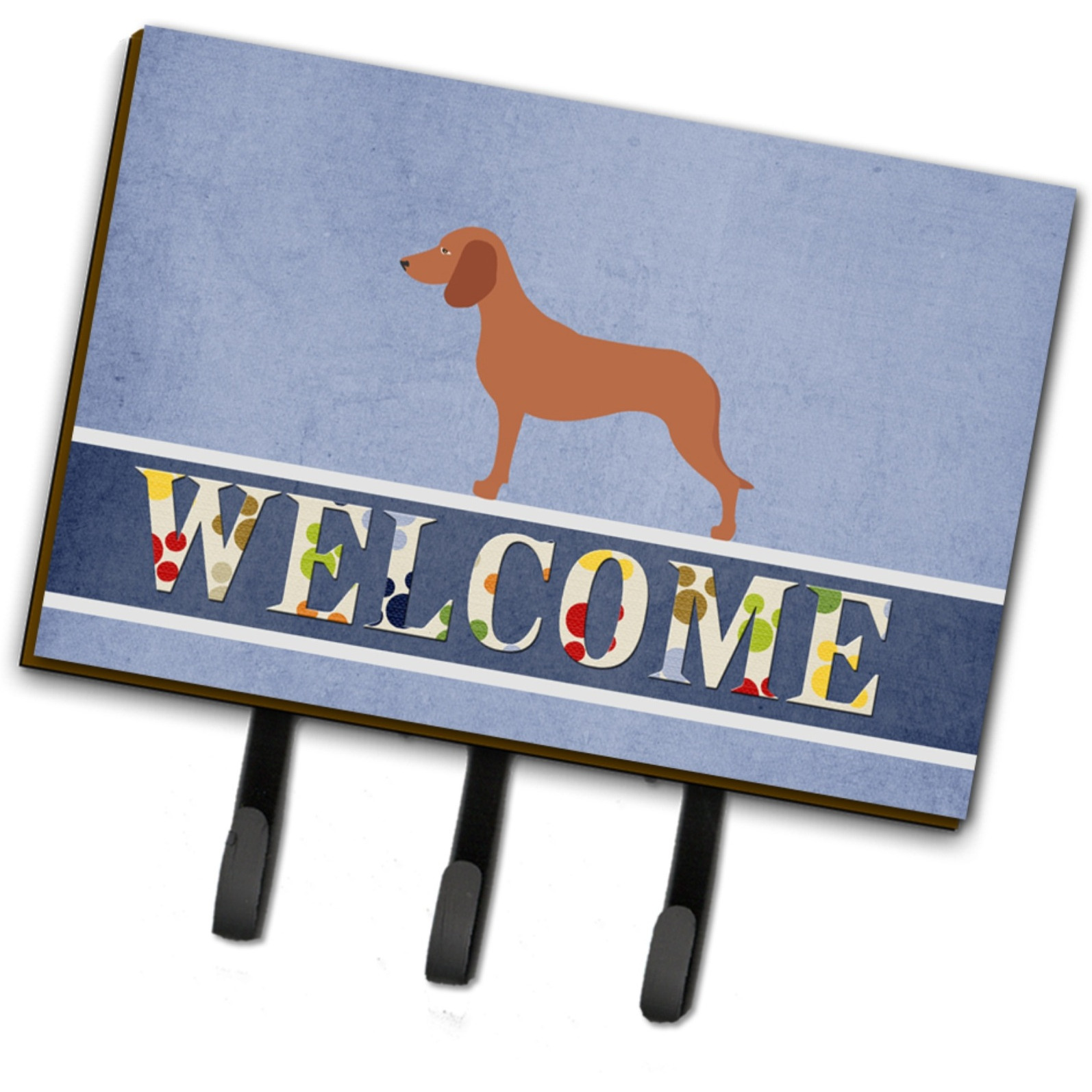 &quotCaroline's Treasures Bavarian Mountain Hound Welcome Wall Hook, Triple, Multicolor"