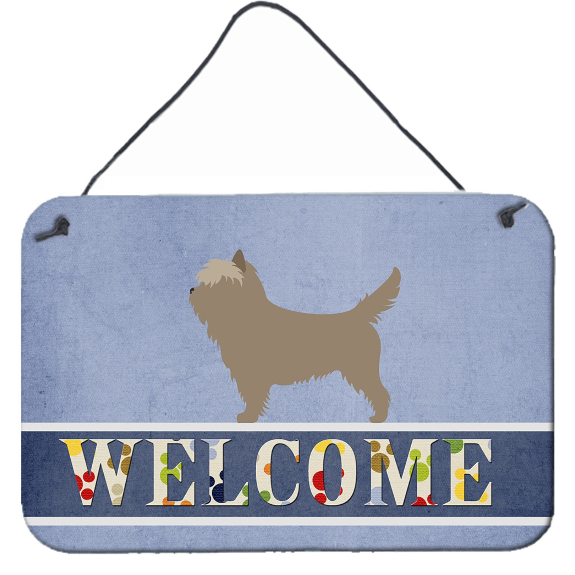 &quotCaroline's Treasures Cairn Terrier Welcome Metal Print, 8"" x 12"", Multicolor"