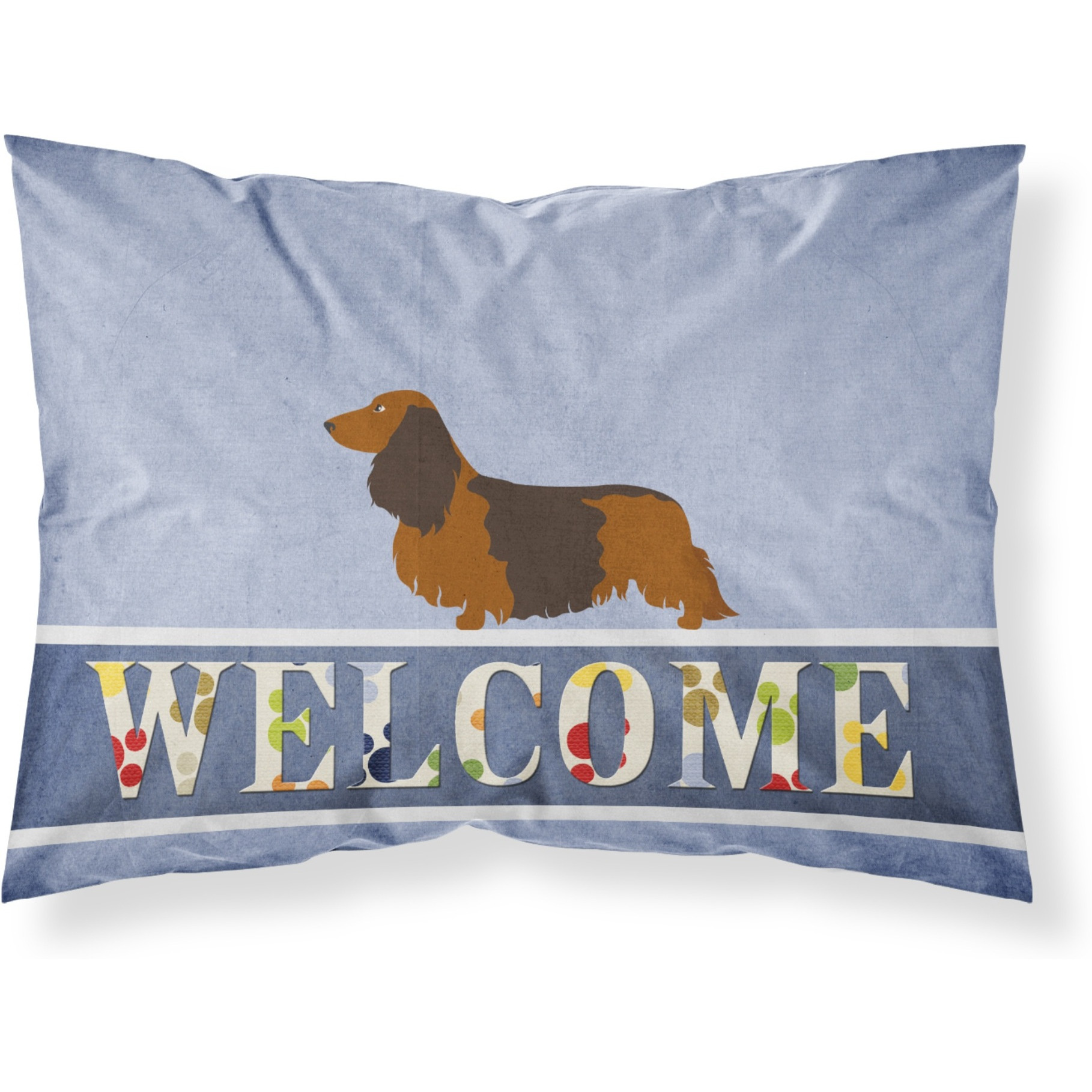 &quotCaroline's Treasures Longhaired Dachshund Welcome Pillowcase, Standard,"
