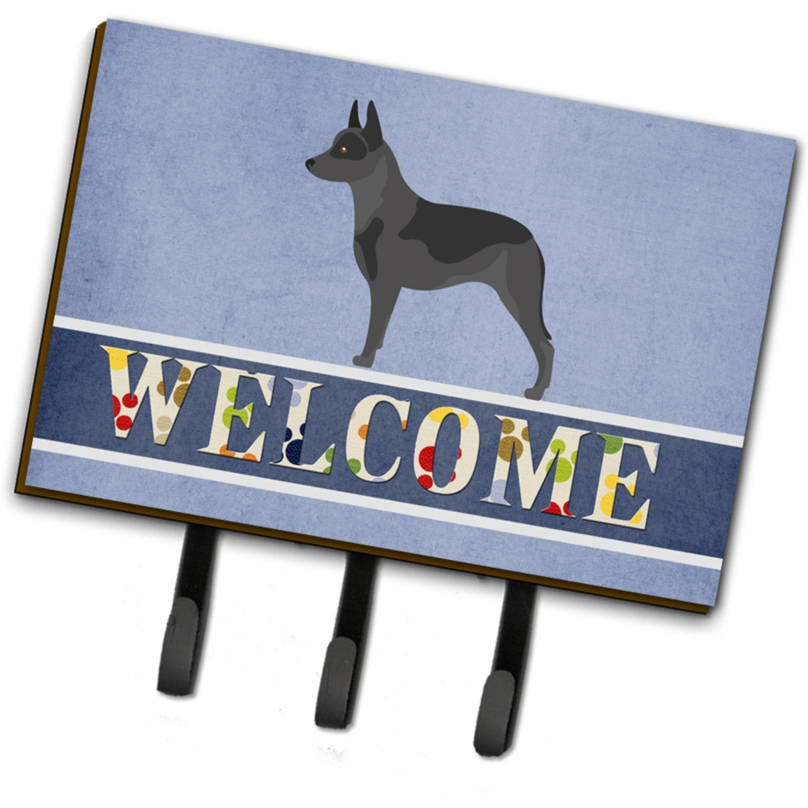 &quotCaroline's Treasures Australian Cattle Dog Welcome Wall Hook, Triple, Multicolor"