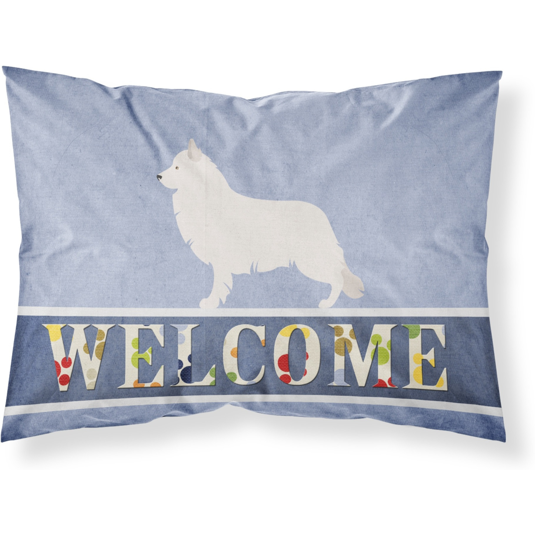 &quotCaroline's Treasures Berger Blanc Suisse Welcome Pillowcase, Standard,"
