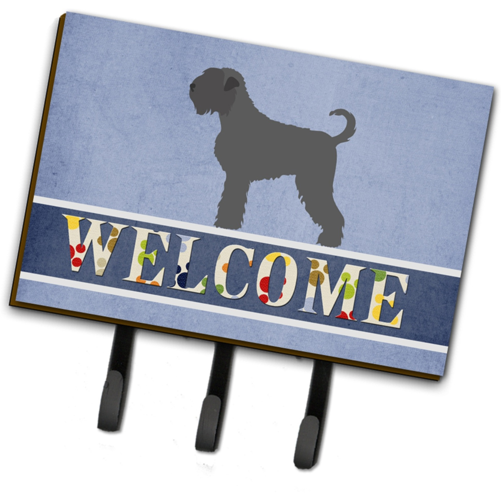 &quotCaroline's Treasures Black Russian Terrier Welcome Wall Hook, Triple"