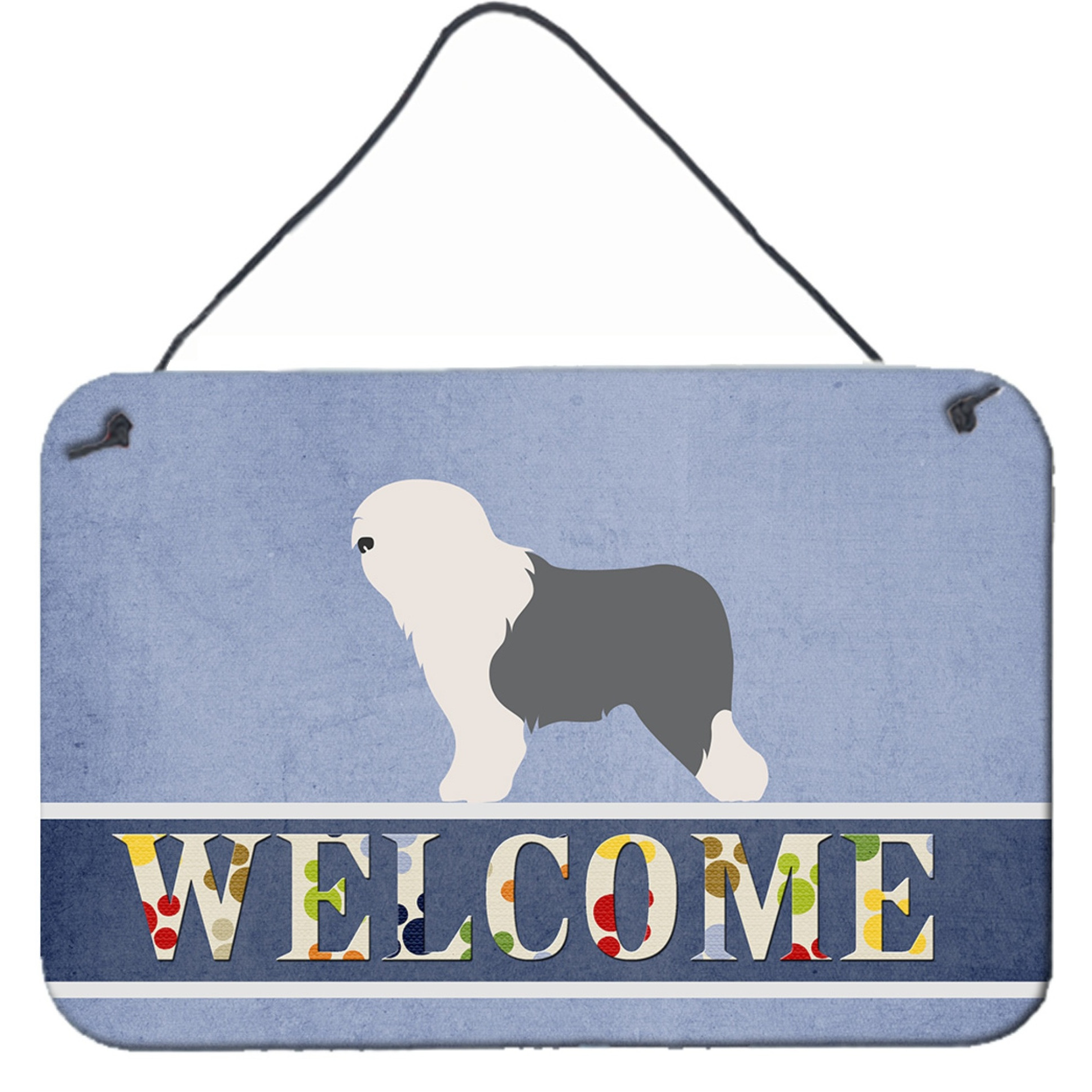 &quotCaroline's Treasures Old English Sheepdog Bobtail Metal Print, 8"" x 12"", Multicolor"