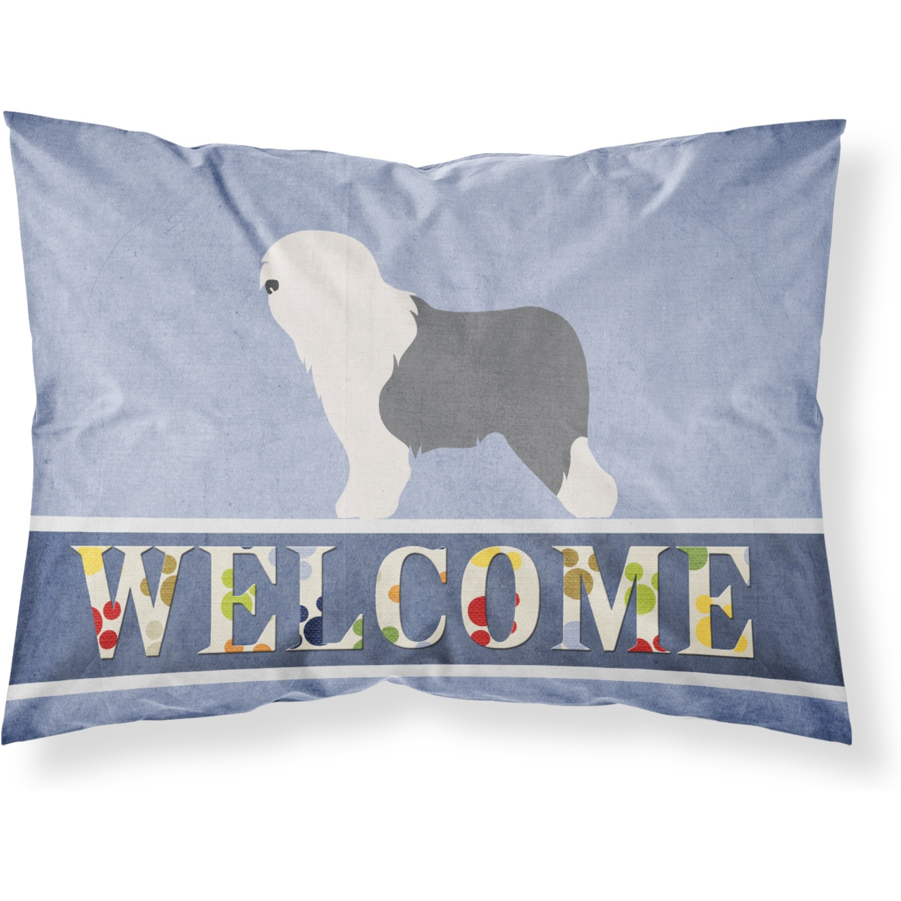 &quotCaroline's Treasures Old English Sheepdog Bobtail Pillowcase, Standard, Welcome"