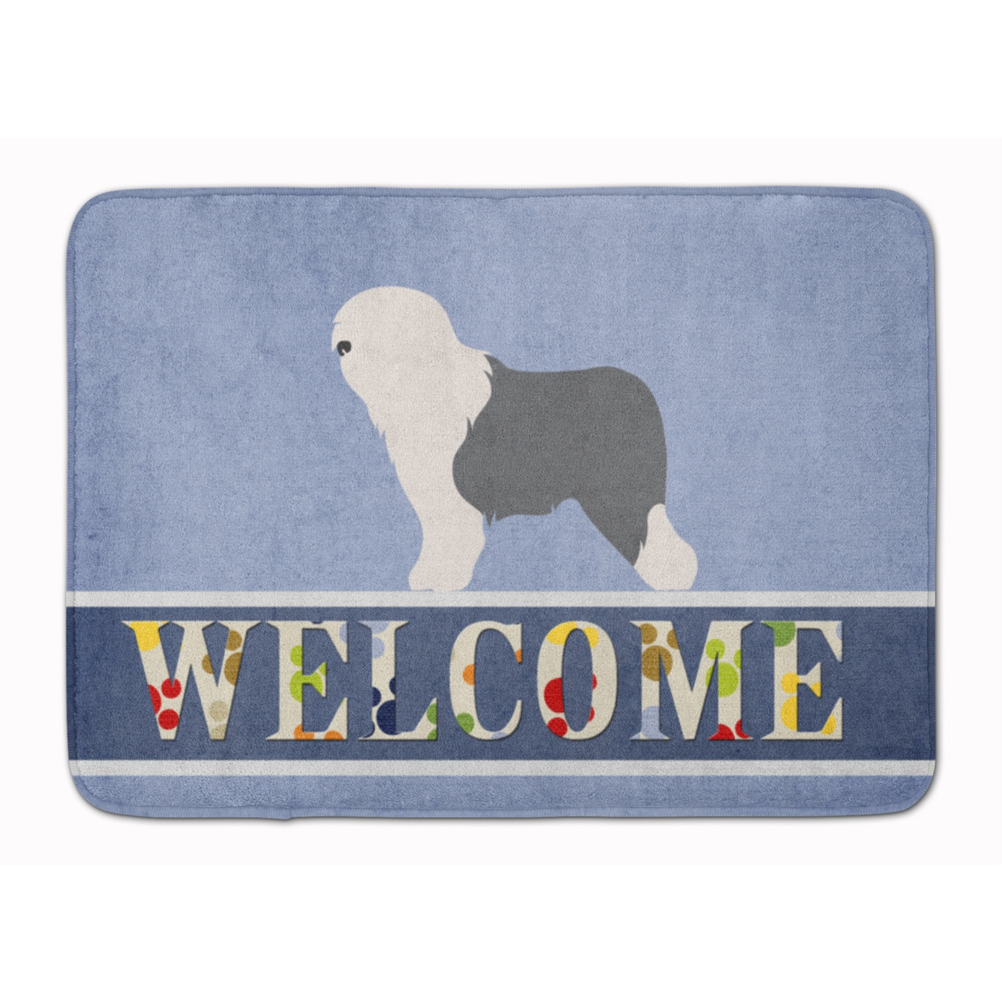&quotCaroline's Treasures Old English Sheepdog Bobtail Floor Mat, 19"" x 27"", Multicolor"