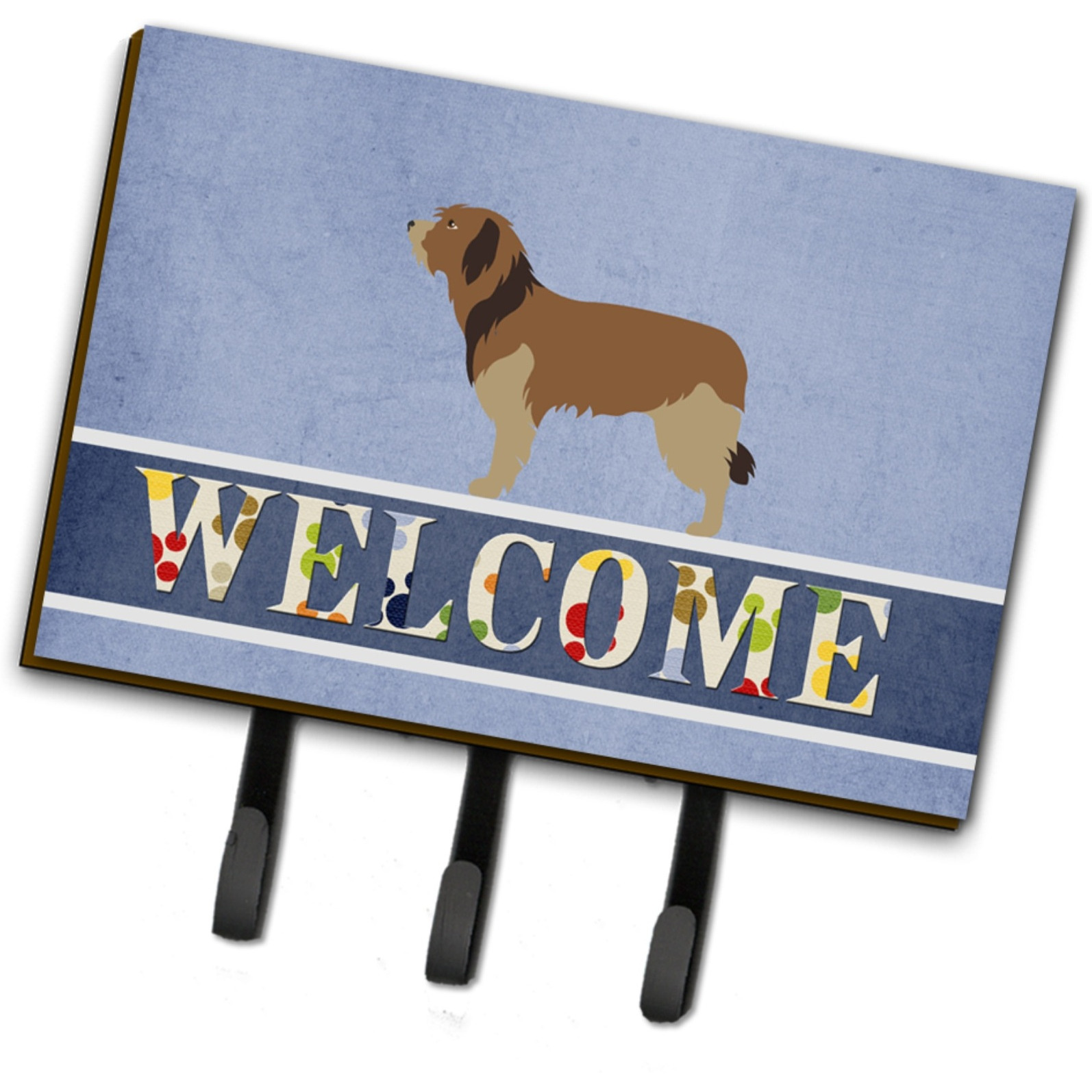 &quotCaroline's Treasures Catalan Sheepdog Welcome Wall Hook, Triple"