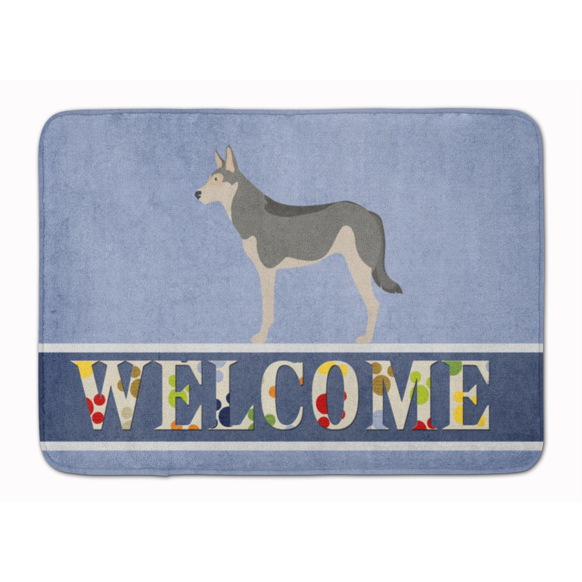 &quotCaroline's Treasures Saarloos Wolfdog Welcome Floor Mat, 19"" x 27"", Multicolor"
