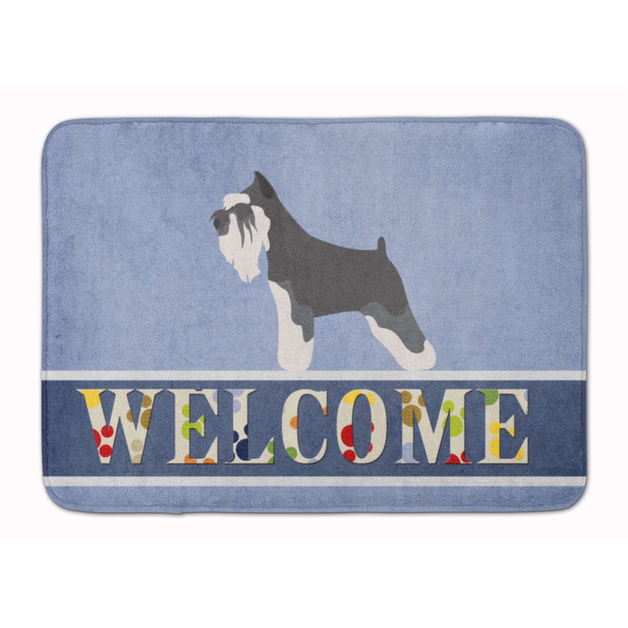 &quotCaroline's Treasures Miniature Schnauzer Welcome Floor Mat, 19"" x 27"", Multicolor"