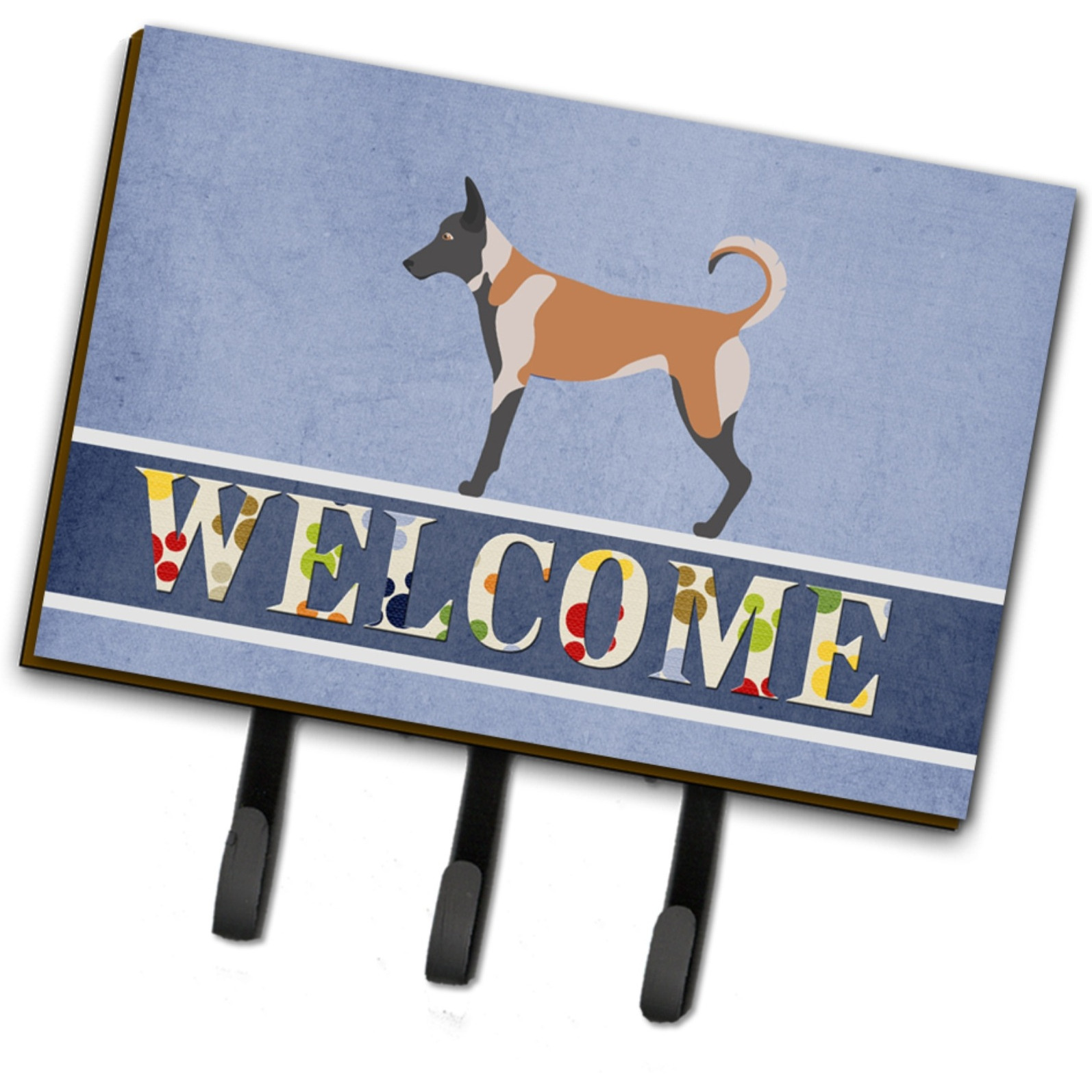 &quotCaroline's Treasures Malinois Welcome Wall Hook, Triple, Multicolor"