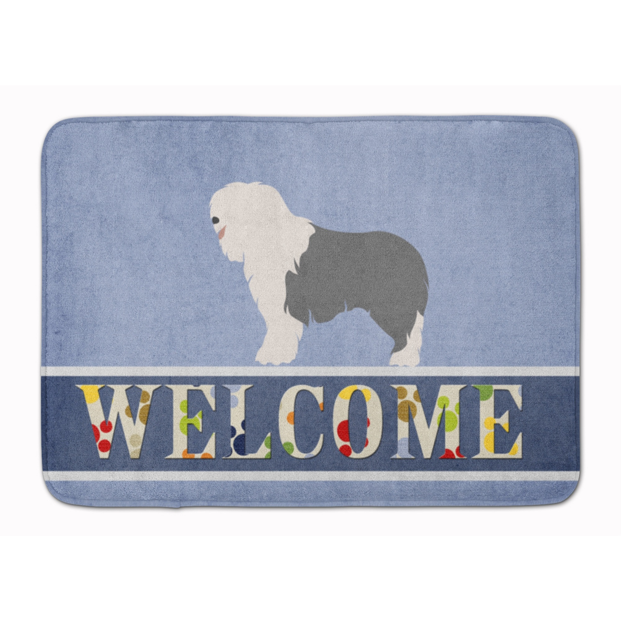 &quotCaroline's Treasures Old English Sheepdog Welcome Floor Mat, 19"" x 27"", Multicolor"