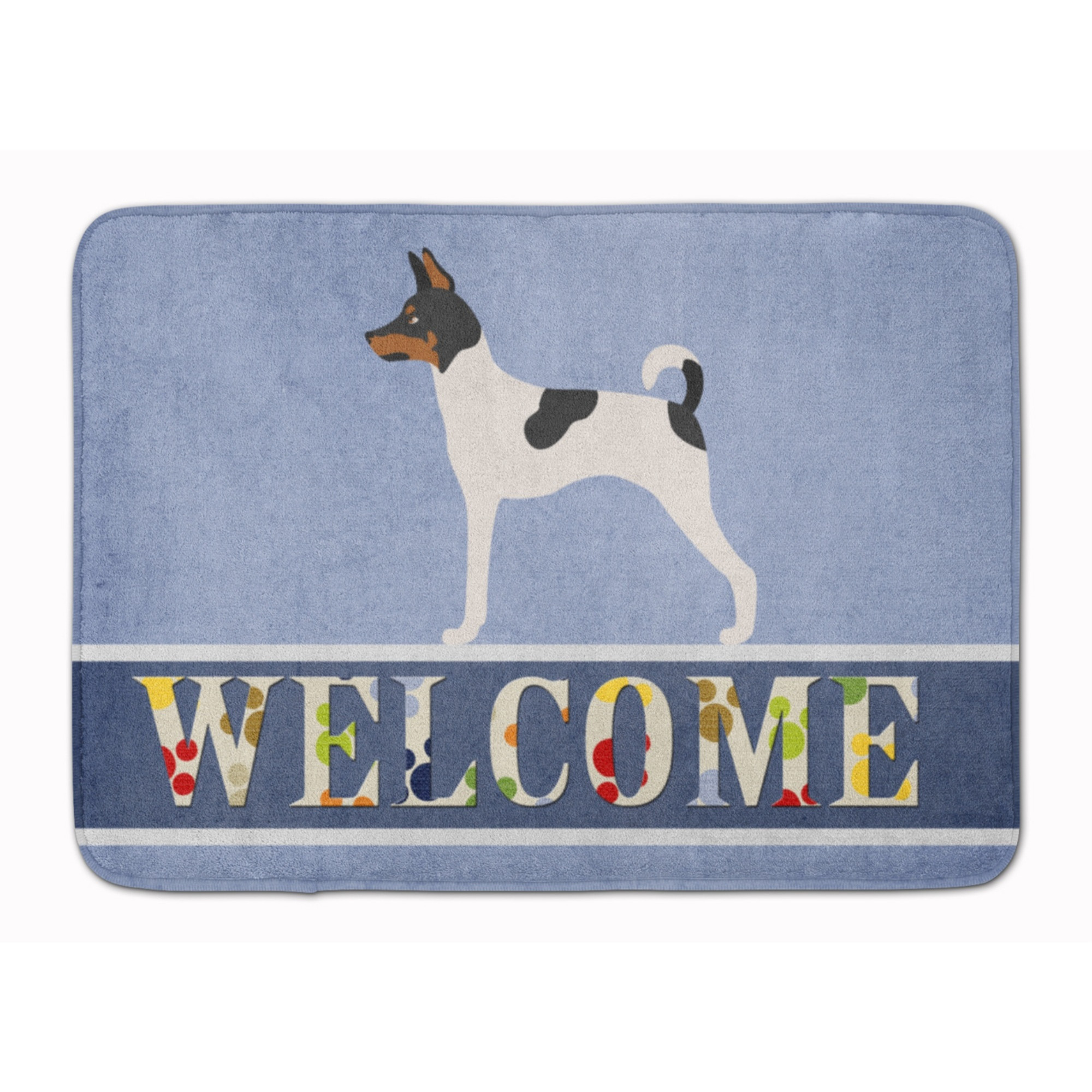 &quotCaroline's Treasures American Toy Fox Terrier Welcome Floor Mat, 19"" x 27"", Multicolor"