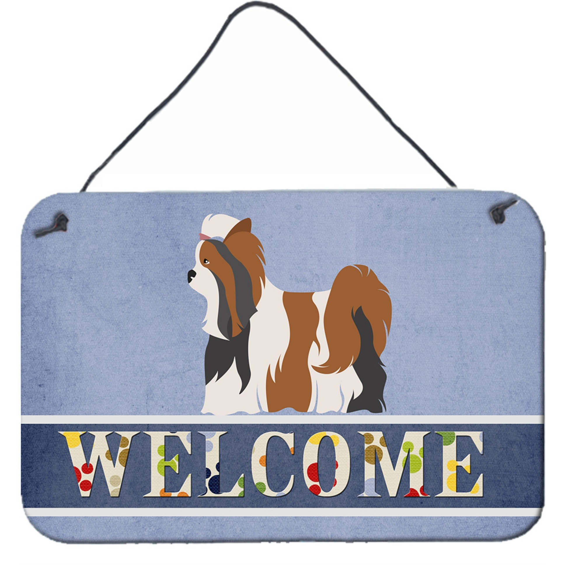 &quotCaroline's Treasures Biewer Terrier Welcome Metal Print, 8"" x 12"""