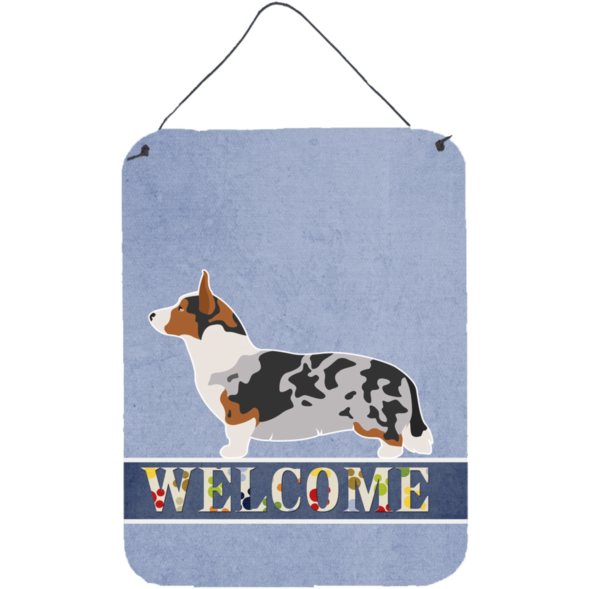 &quotCaroline's Treasures Welsh Corgi Cardigan Welcome Metal Print, 16"" x 12"", Multicolor"