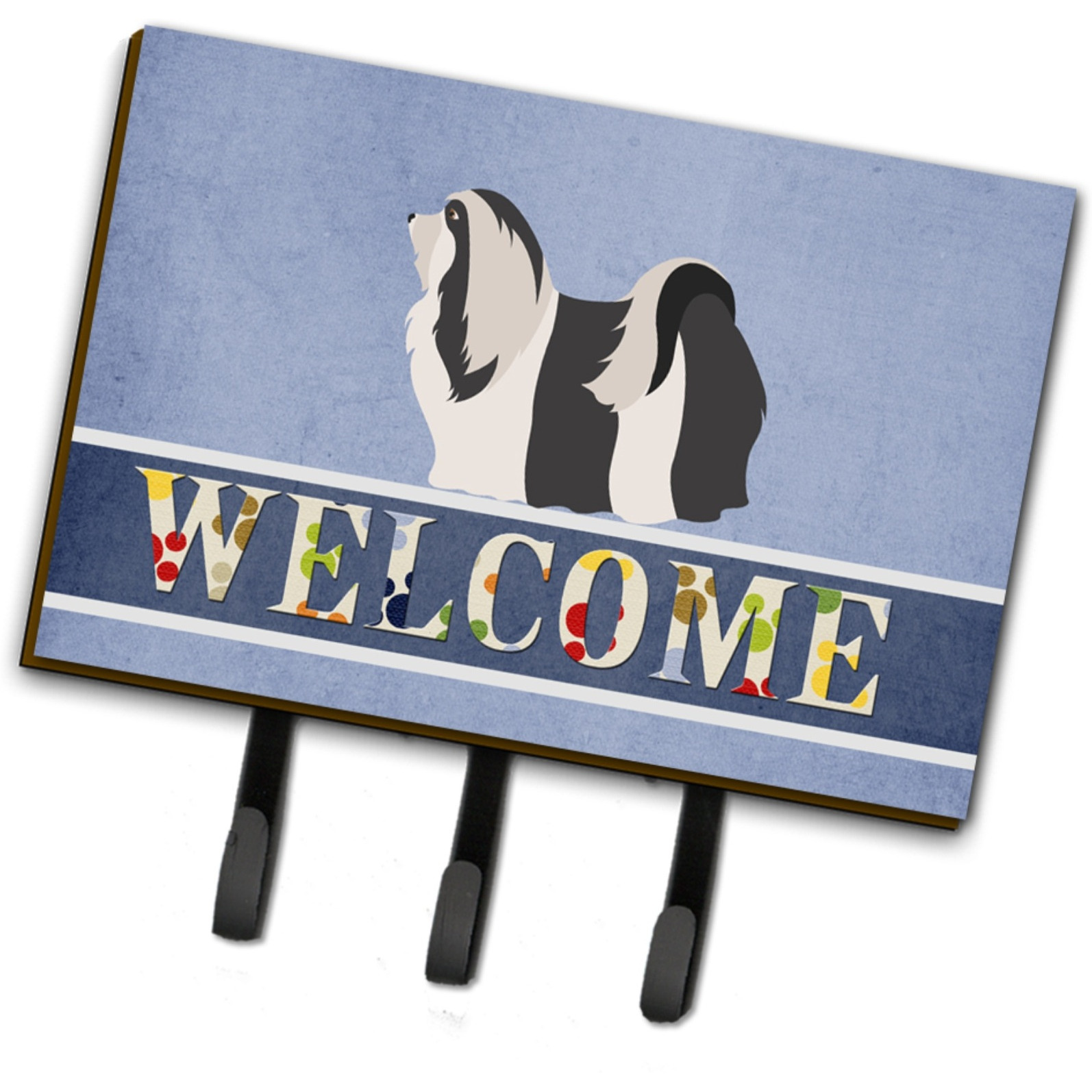 &quotCaroline's Treasures Havanese Welcome Wall Hook, Triple, Multicolor"