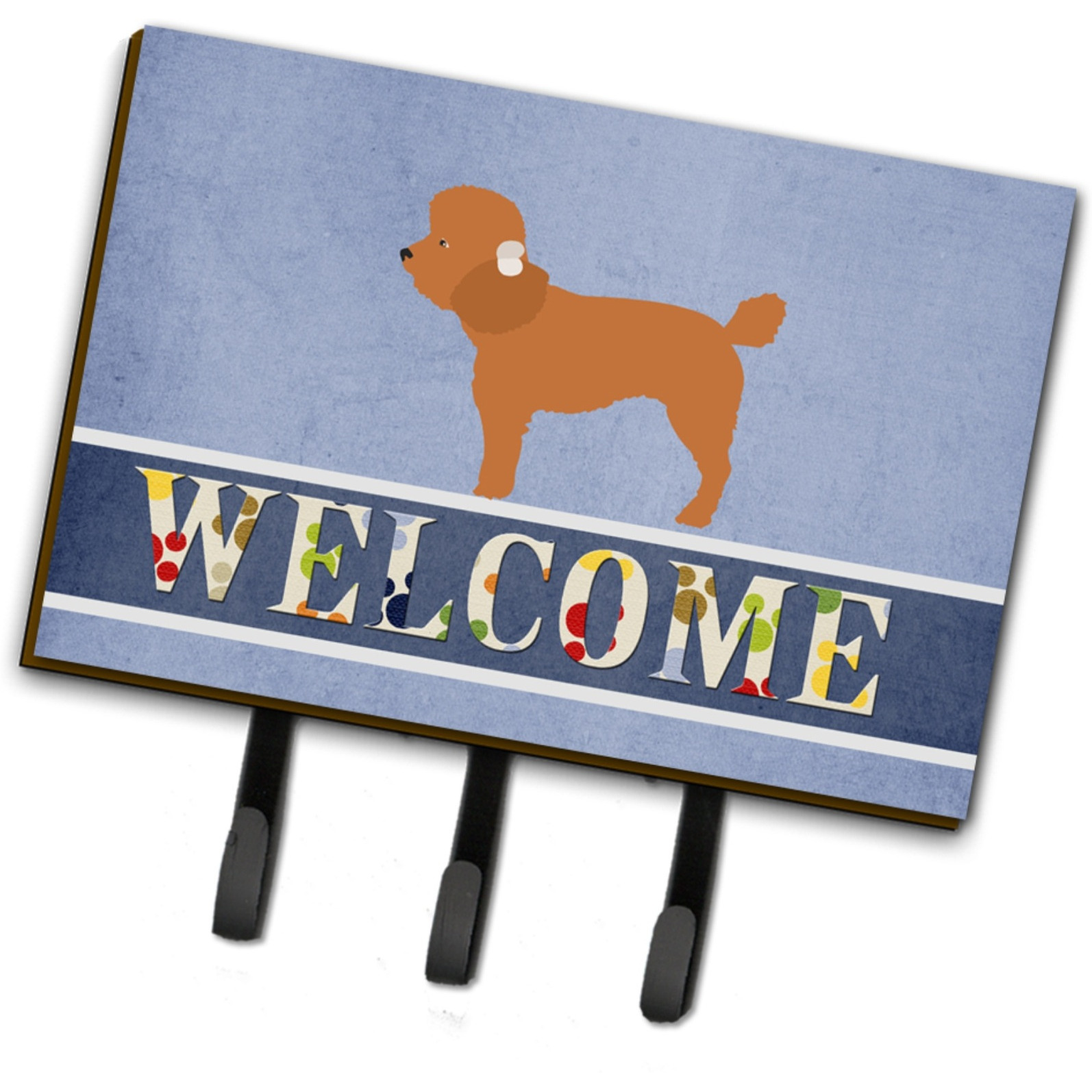 &quotCaroline's Treasures Toy Poodle Welcome Wall Hook, Triple"