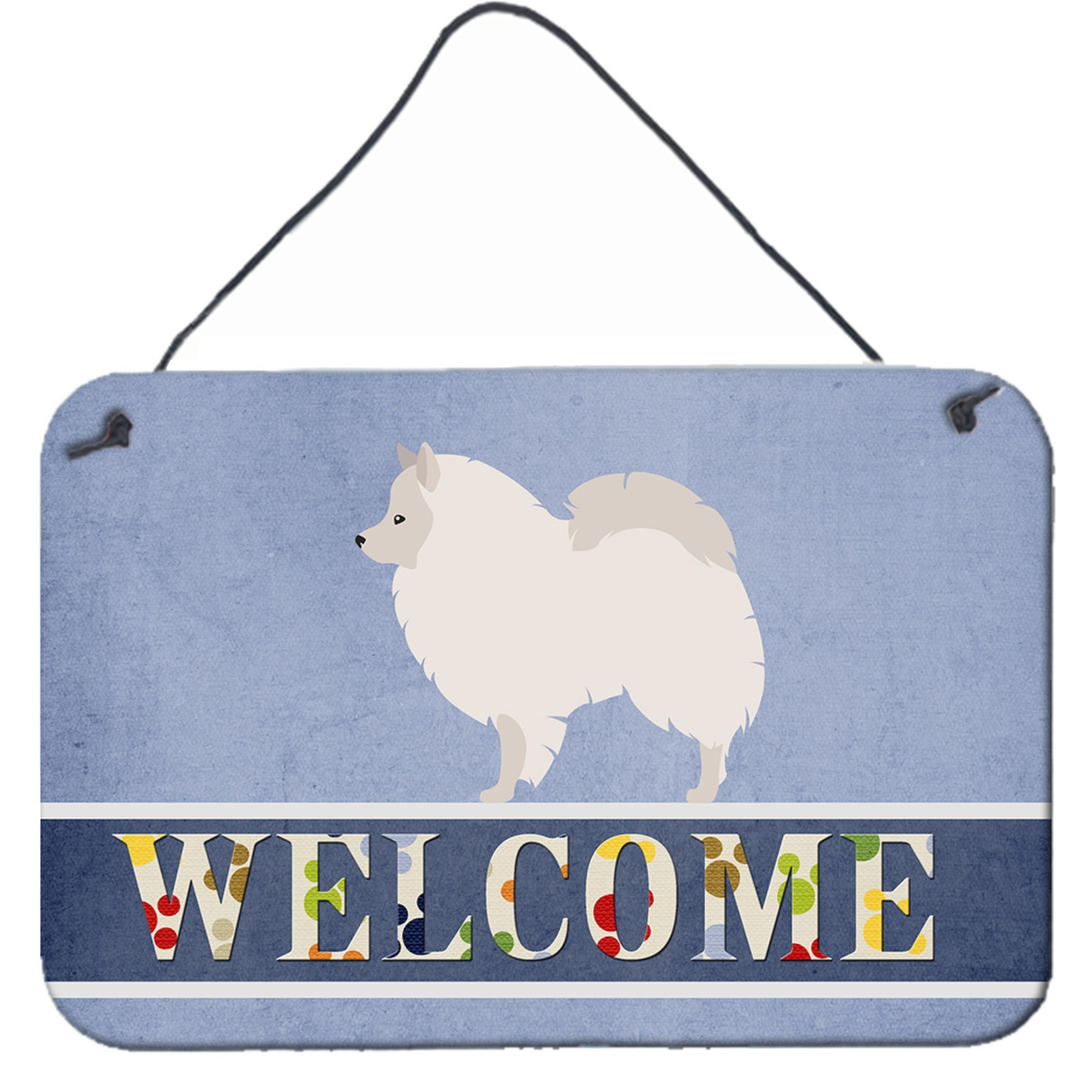 &quotCaroline's Treasures German Spitz Welcome Metal Print, 8"" x 12"", Multicolor"