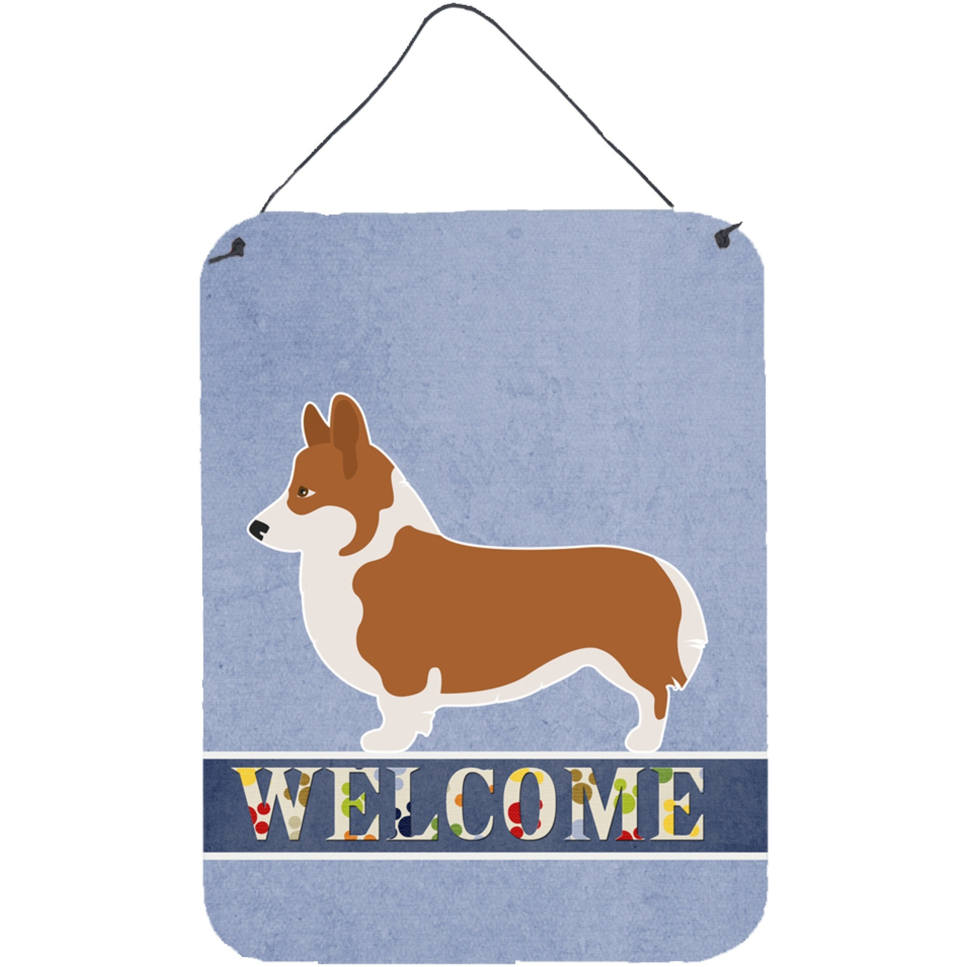 &quotCaroline's Treasures Pembroke Welsh Corgi Welcome Metal Print, 16"" x 12"", Multicolor"