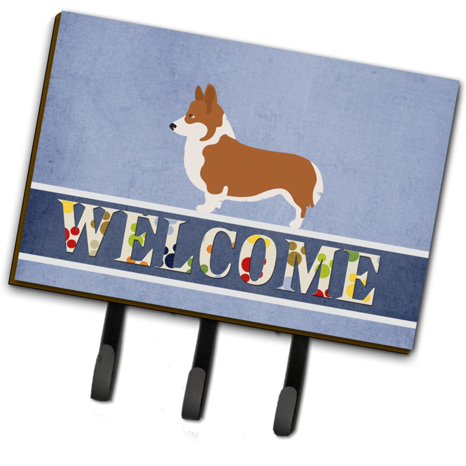 &quotCaroline's Treasures Pembroke Welsh Corgi Welcome Wall Hook, Triple"
