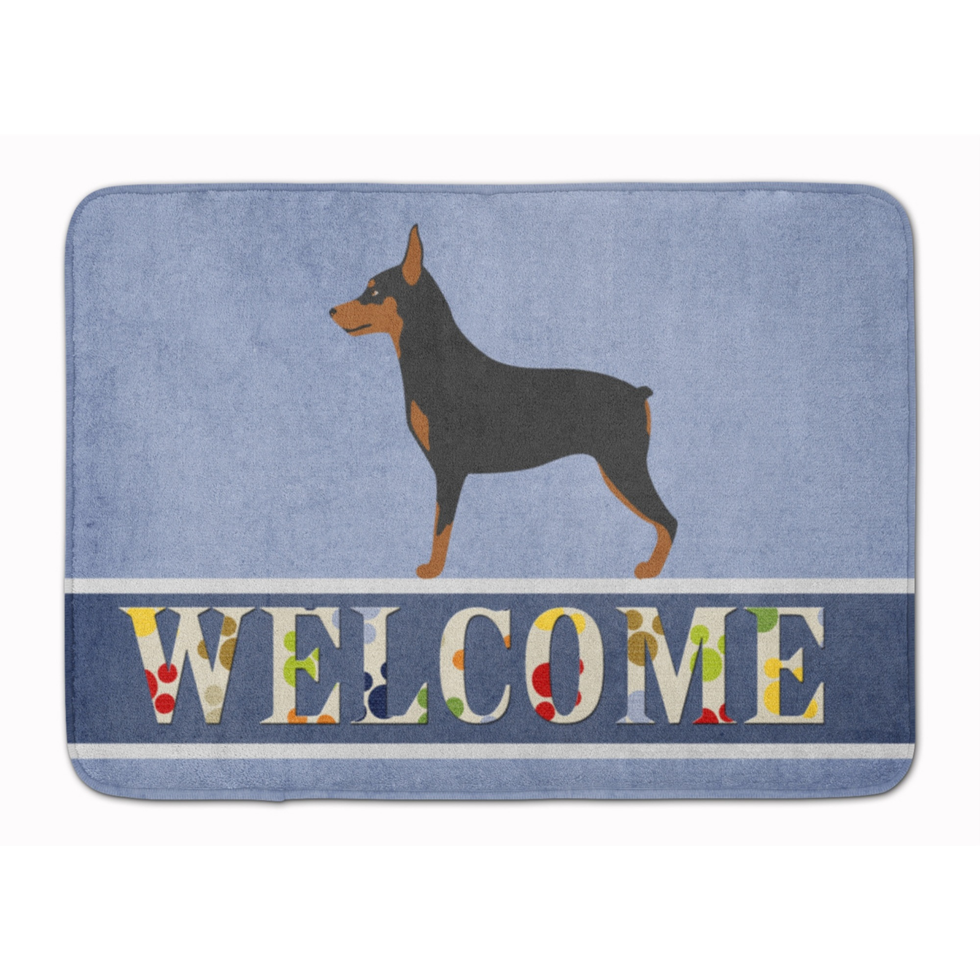 &quotCaroline's Treasures Miniature Pinscher Welcome Floor Mat, 19"" x 27"", Multicolor"