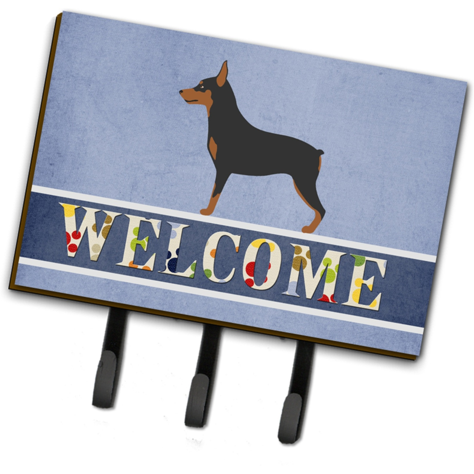 &quotCaroline's Treasures Miniature Pinscher Welcome Wall Hook, Triple"