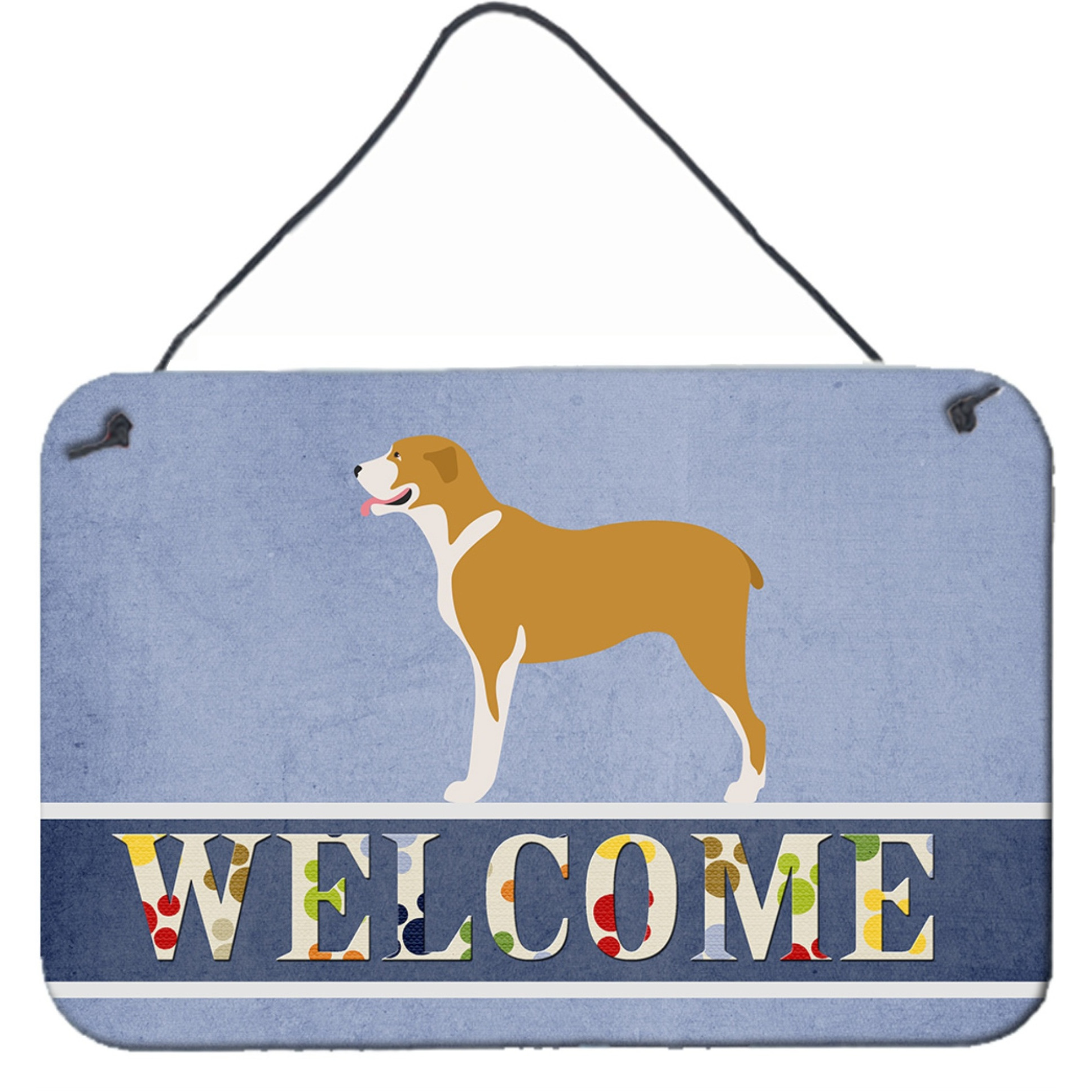 &quotCaroline's Treasures Belgium Mastiff Welcome Metal Print, 8"" x 12"""